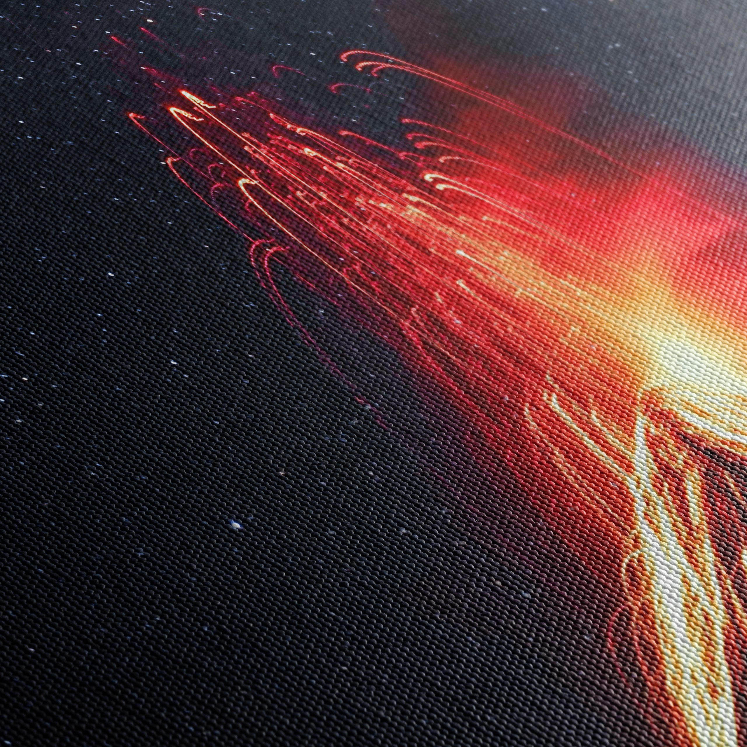 Majestic Volcano Eruption Under Starry Sky - Image 5