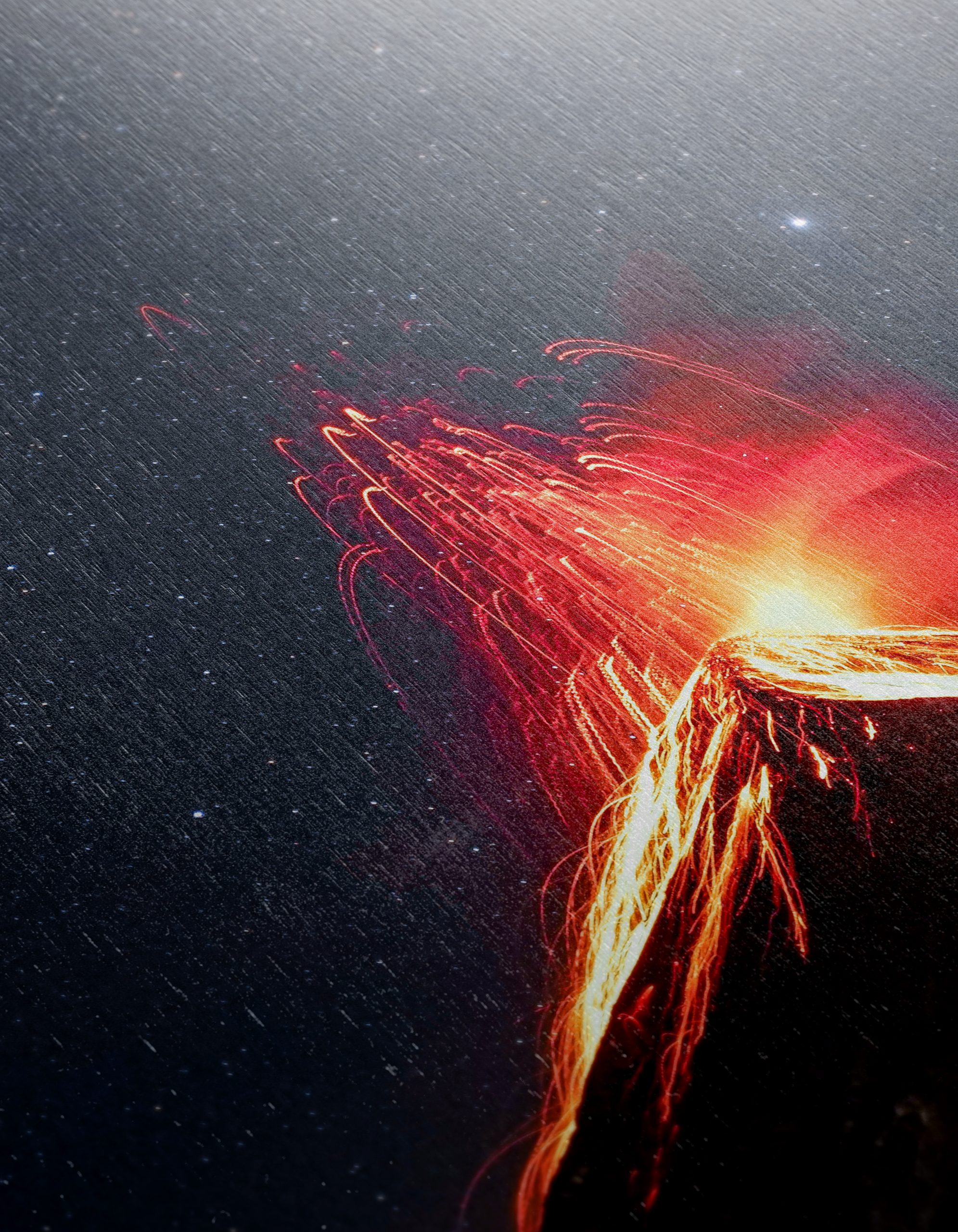 Majestic Volcano Eruption Under Starry Sky - Image 12