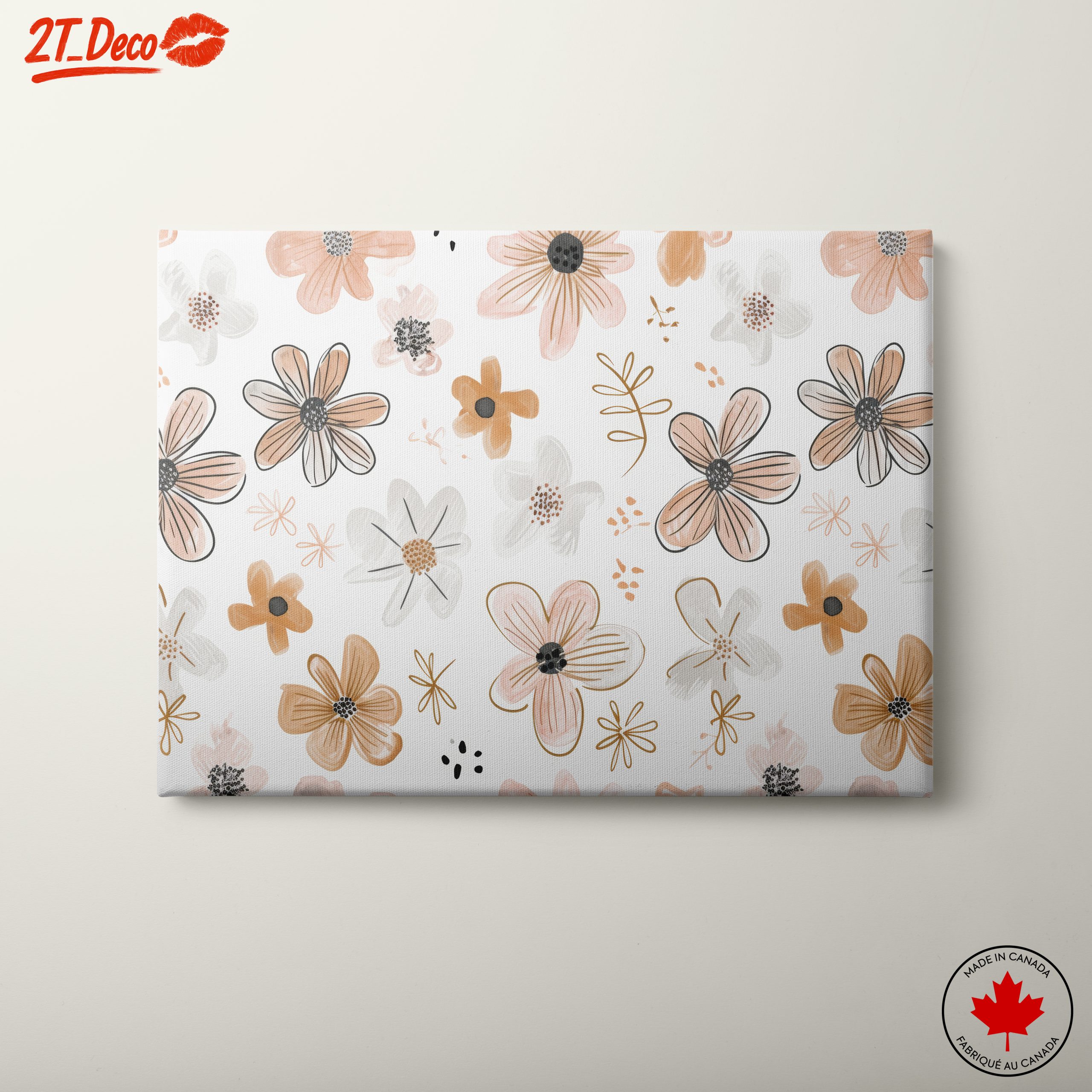 Stylish Floral Pattern Art for Modern Spaces