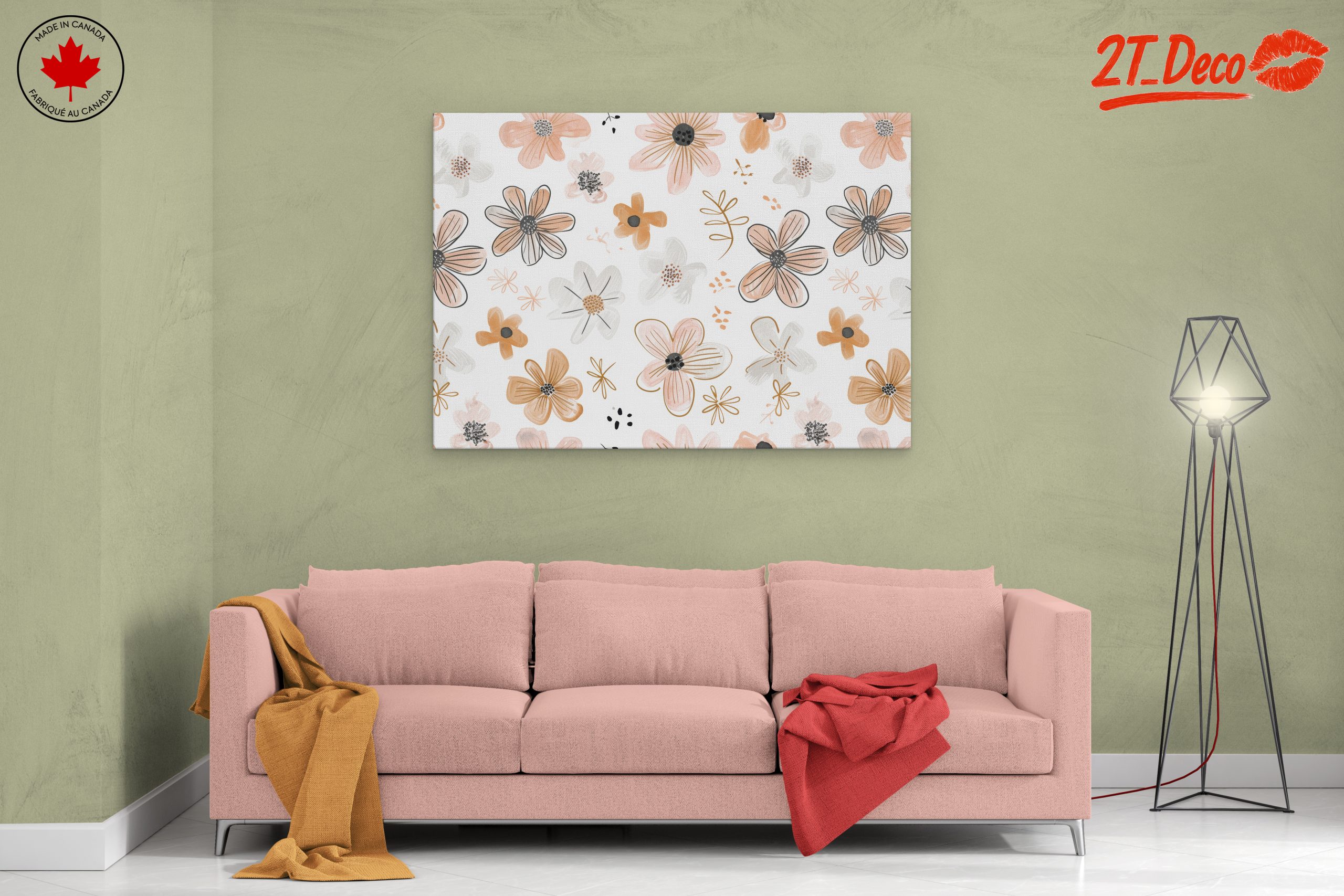 Stylish Floral Pattern Art for Modern Spaces - Image 2