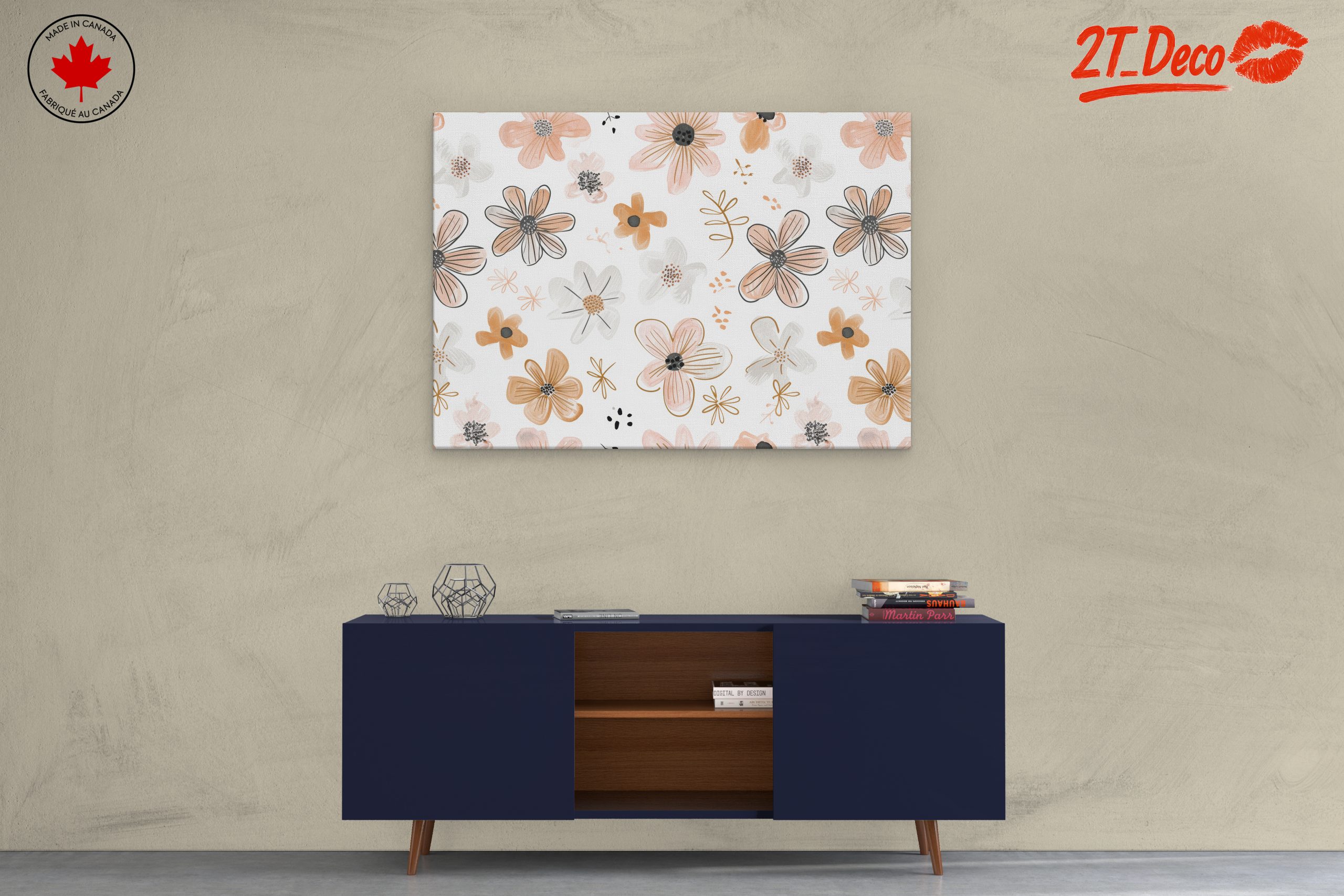 Stylish Floral Pattern Art for Modern Spaces - Image 3