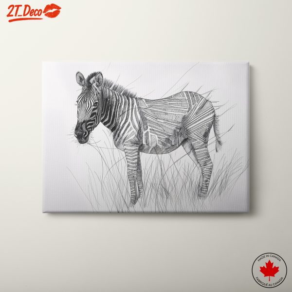 Stylized Zebra Sketch Art