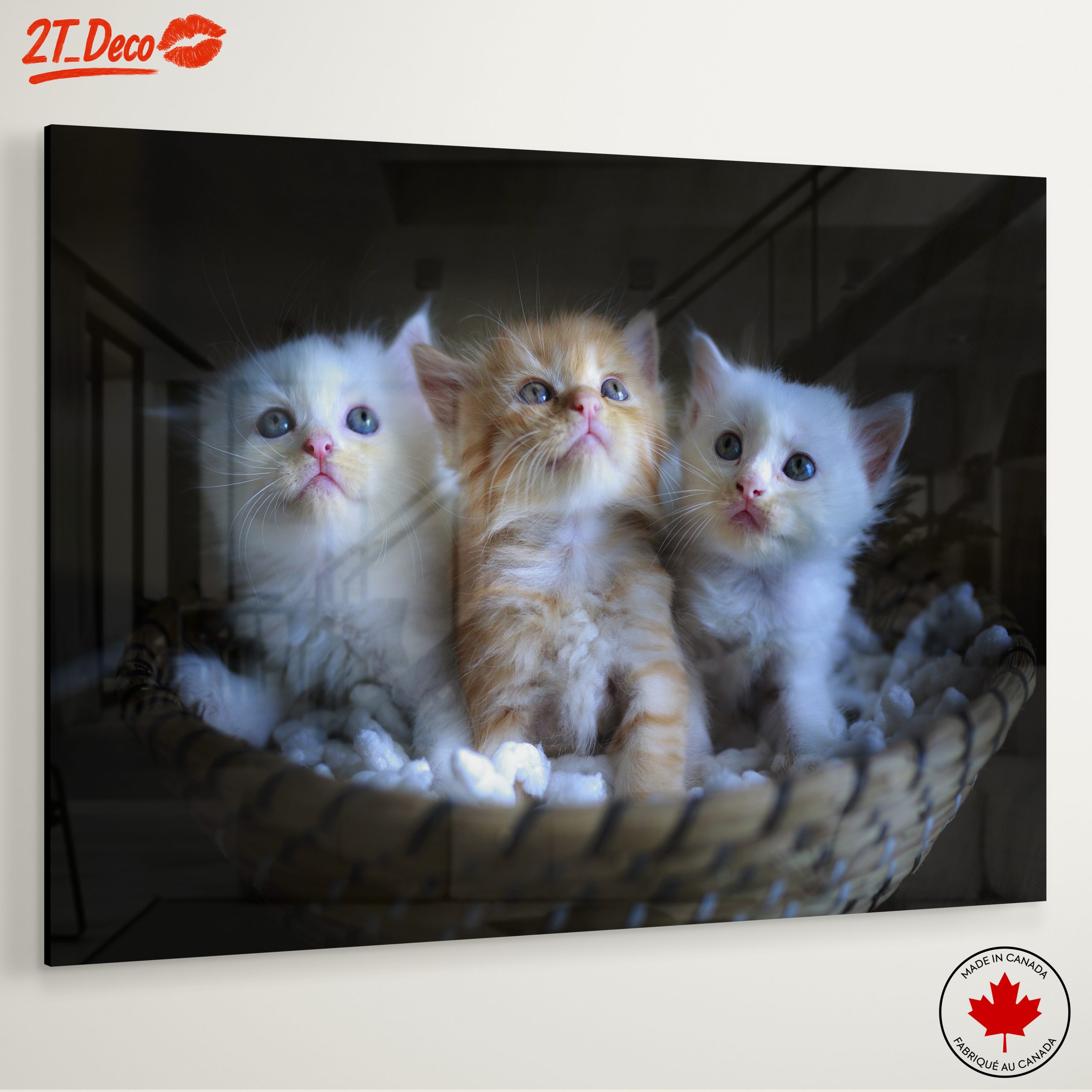 Adorable Kittens in a Basket Wall Art - Image 6