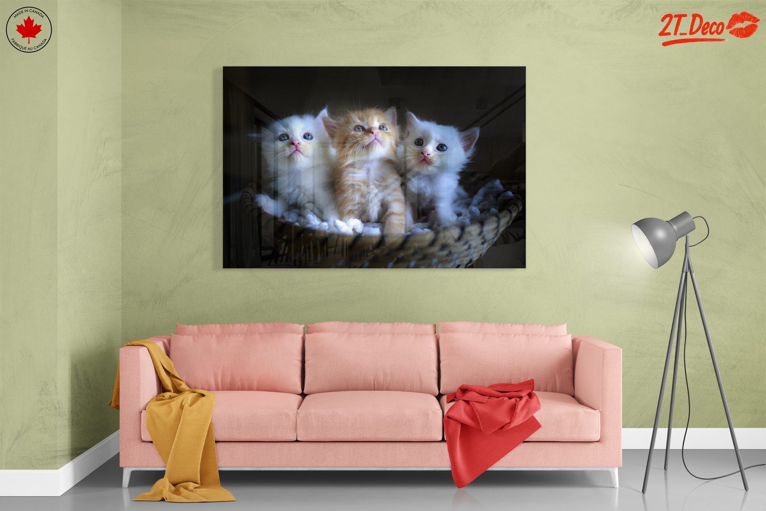 Adorable Kittens in a Basket Wall Art - Image 7