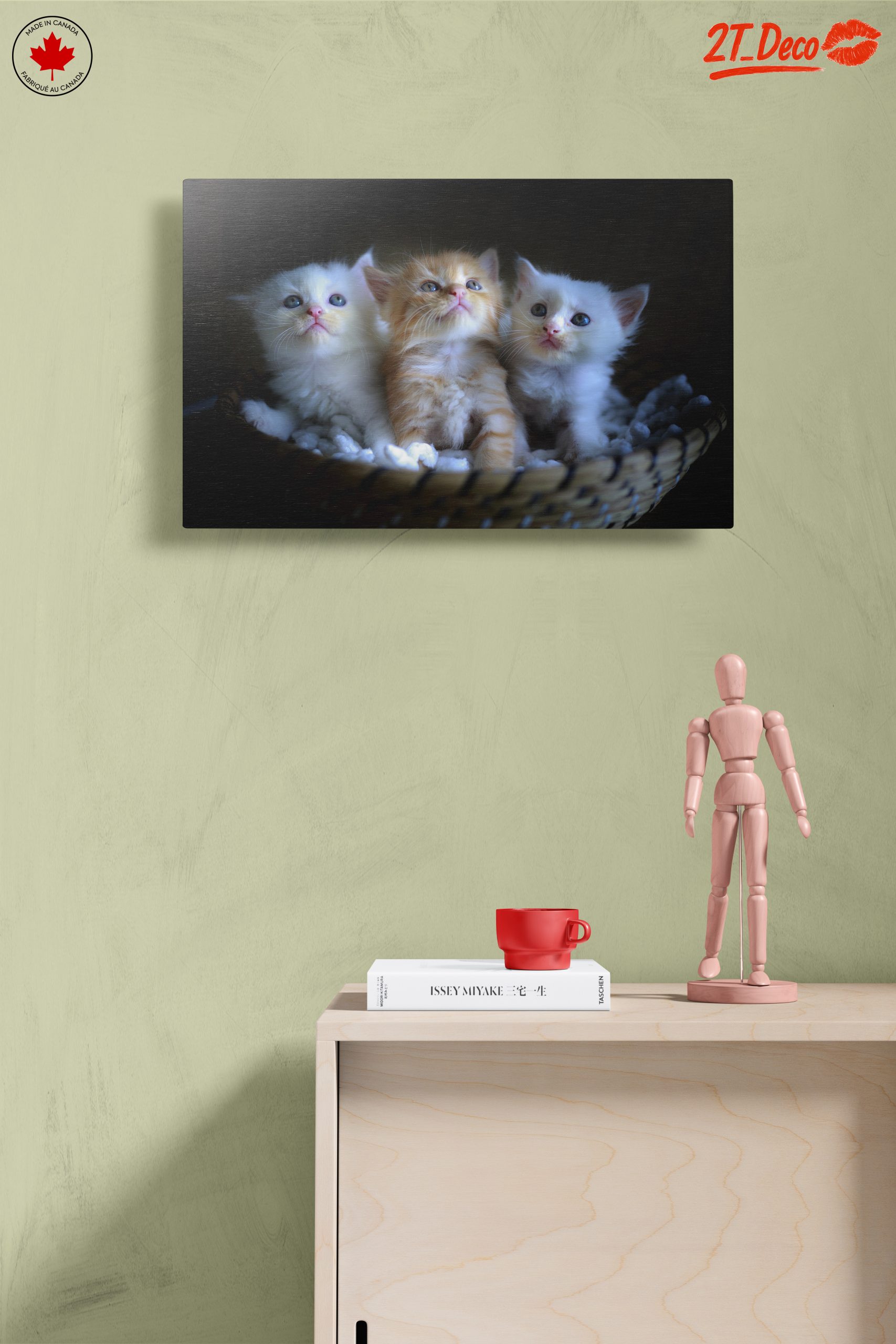 Adorable Kittens in a Basket Wall Art - Image 14