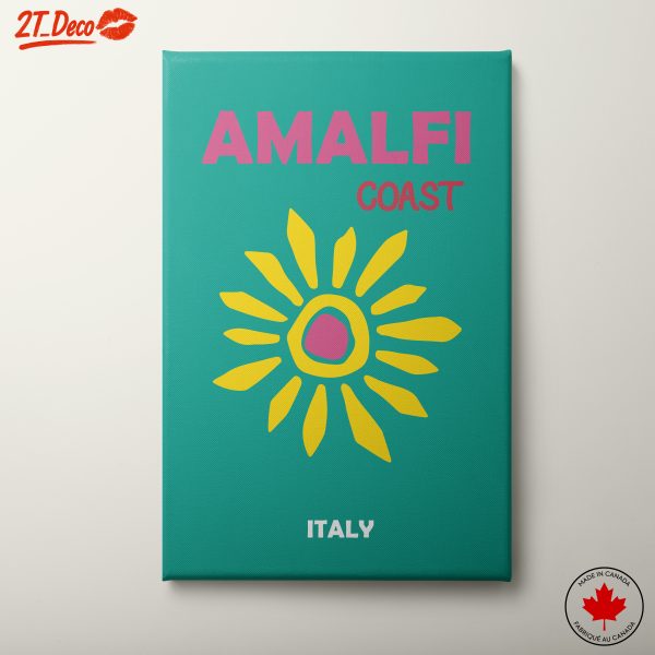 Amalfi Coast Graphic Art Design