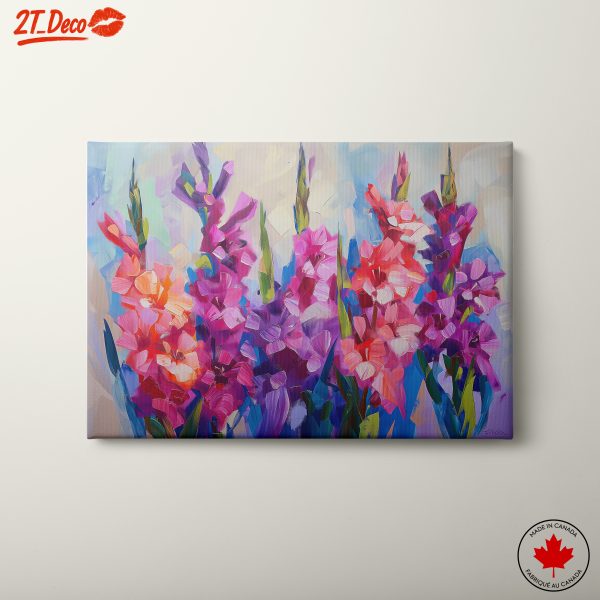 Vibrant Floral Artwork in Bold Colors