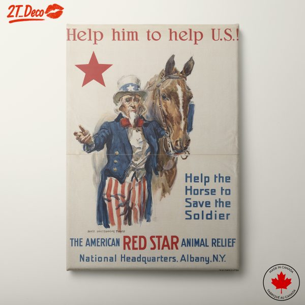 Help the Horse to Save the Soldier Historical Art