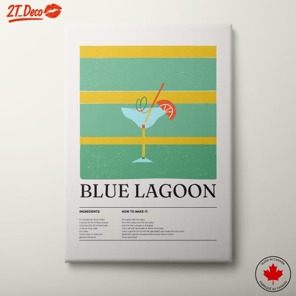 Blue Lagoon Cocktail Art