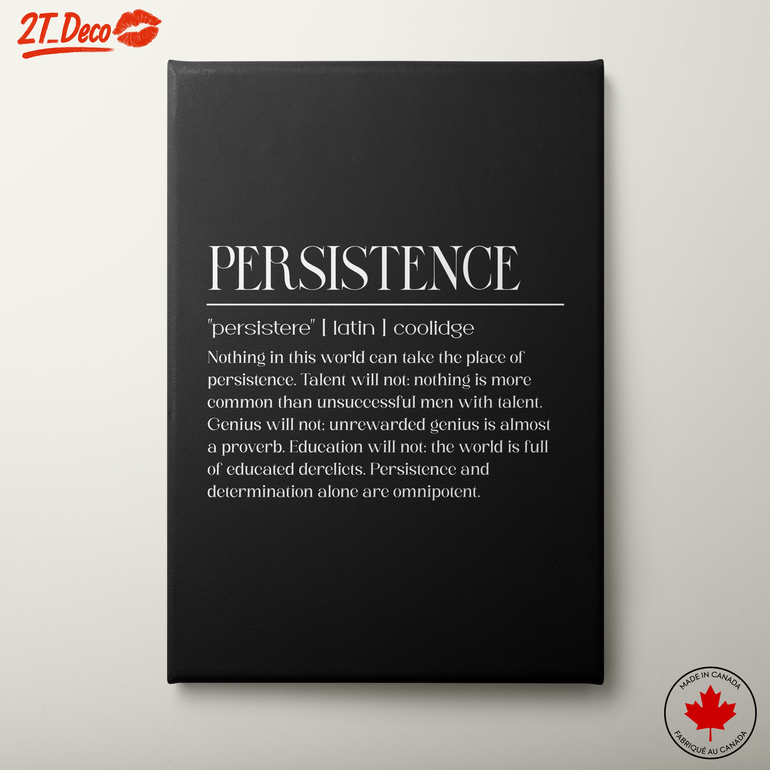 Persistence Inspirational Quote Art