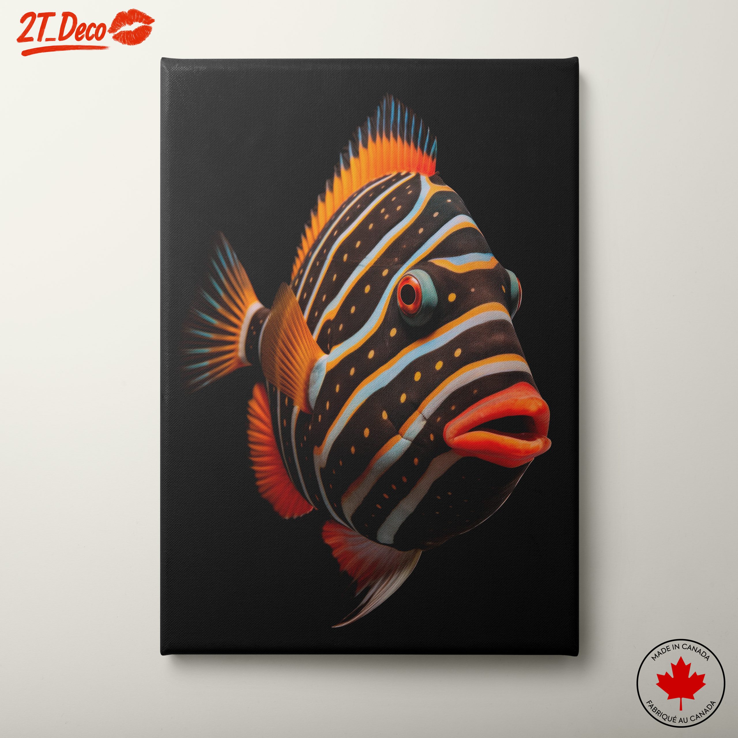Vibrant Fish Illustration with Bright Colors