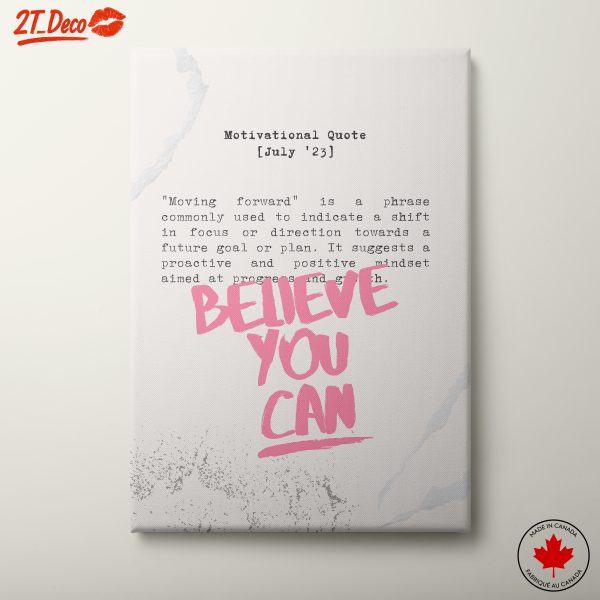 Believe You Can Motivational Wall Art