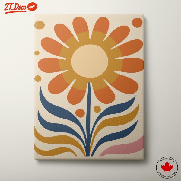 Stylized Flower in Bold Colors