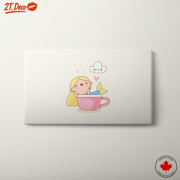 Playful Mermaid In Cup Illustration