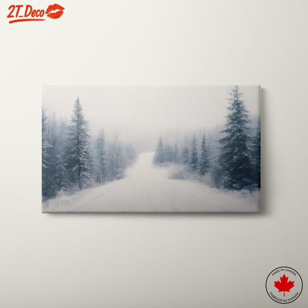 Serene Snowy Landscape with Pine Trees