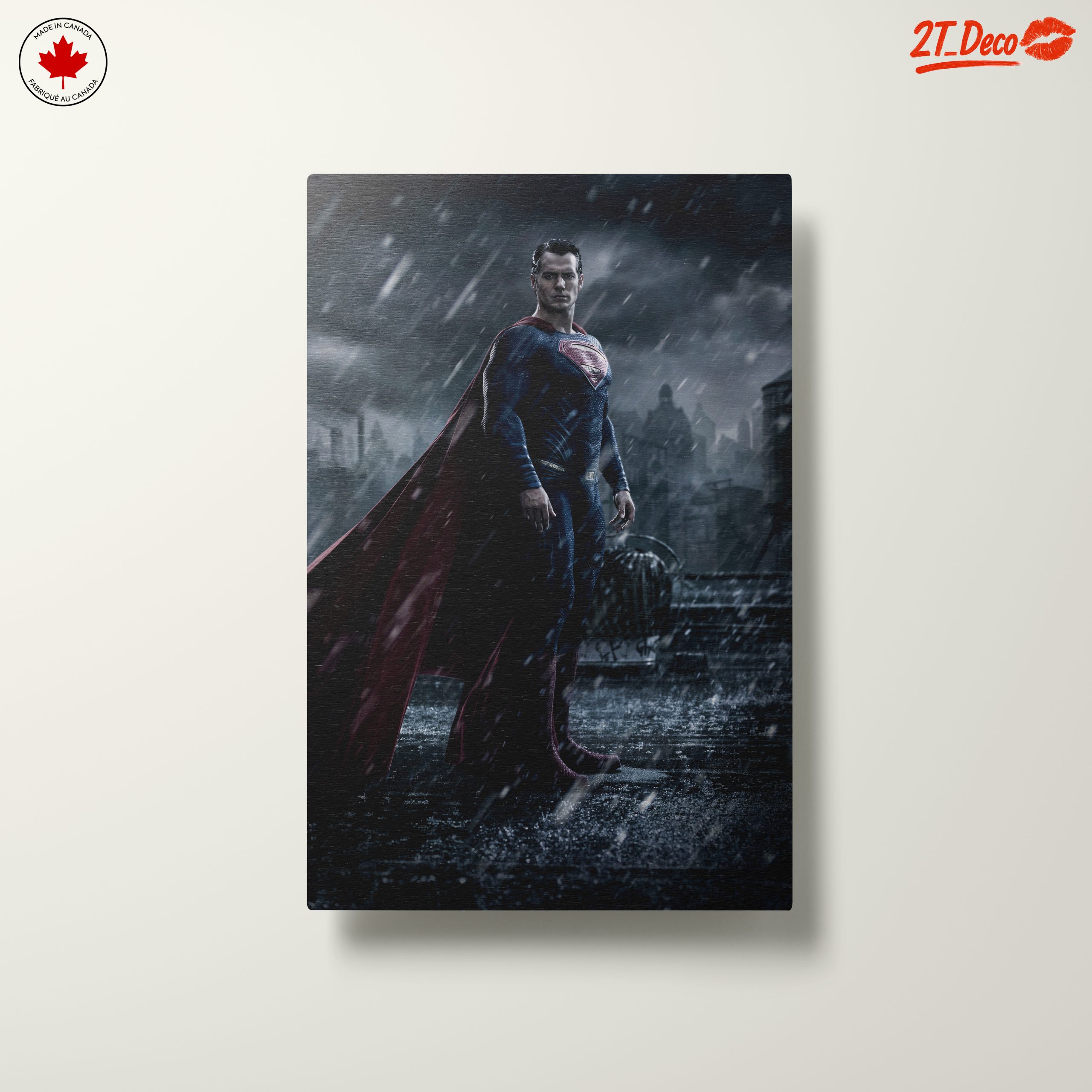 Heroic Superman in Stormy Urban Scene - Image 10