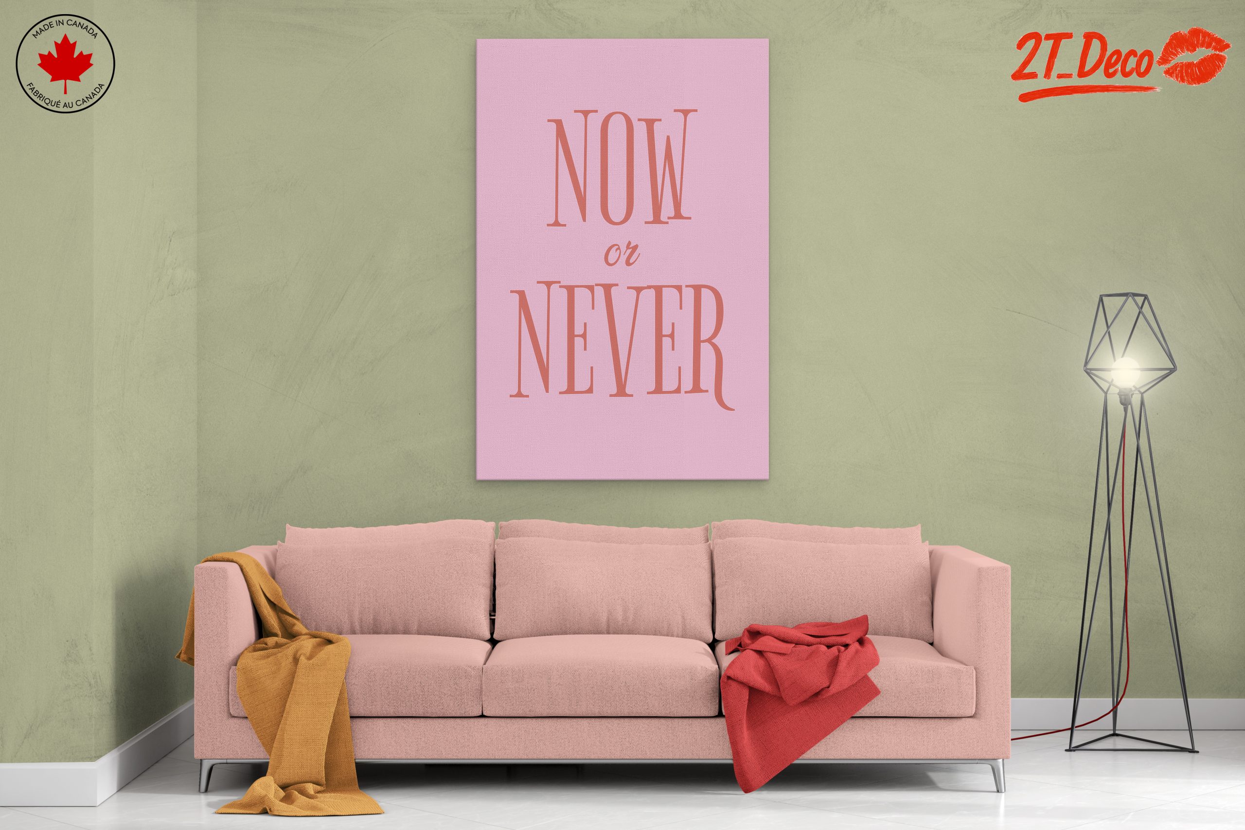 Now or Never Inspirational Quote Art - Image 2