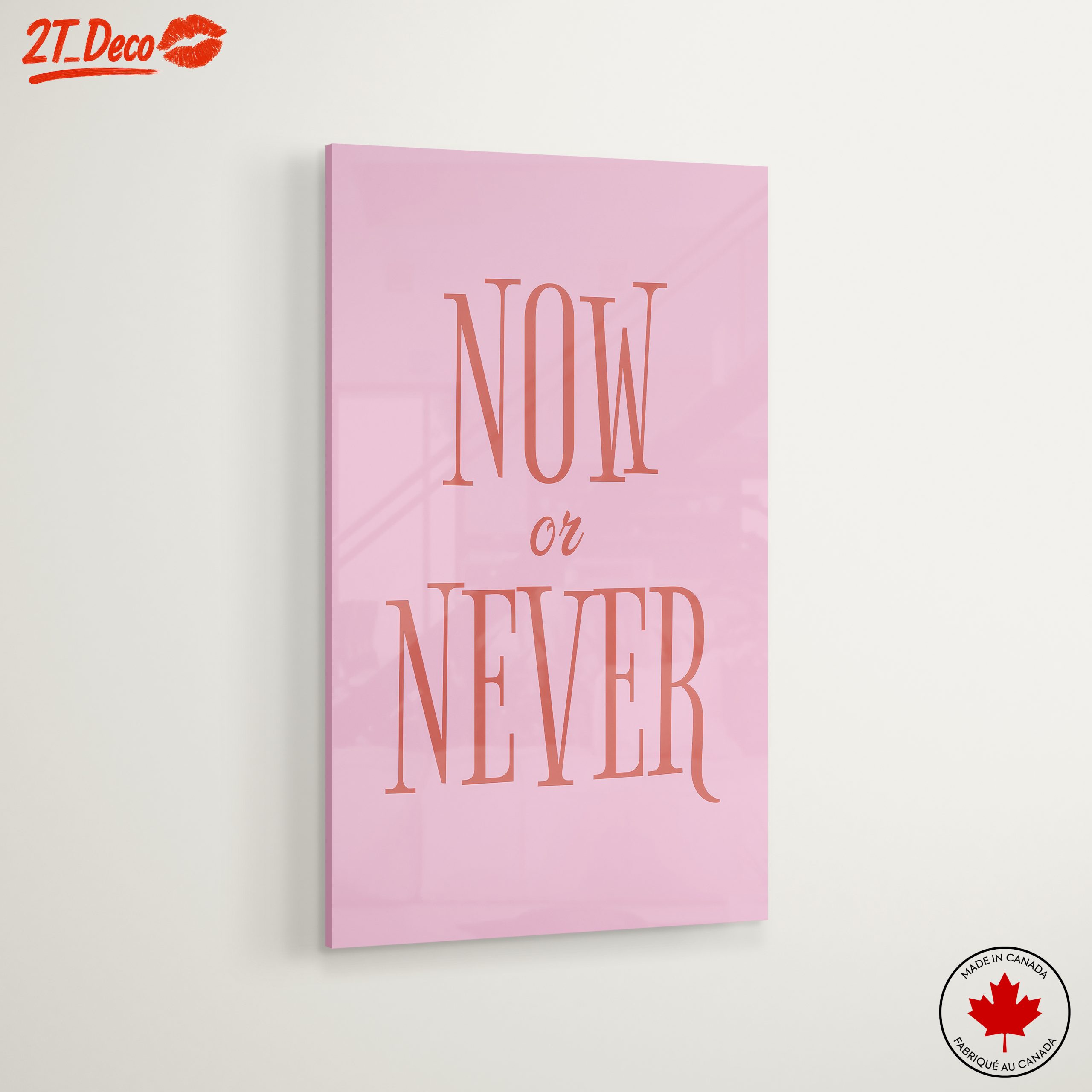 Now or Never Inspirational Quote Art - Image 6