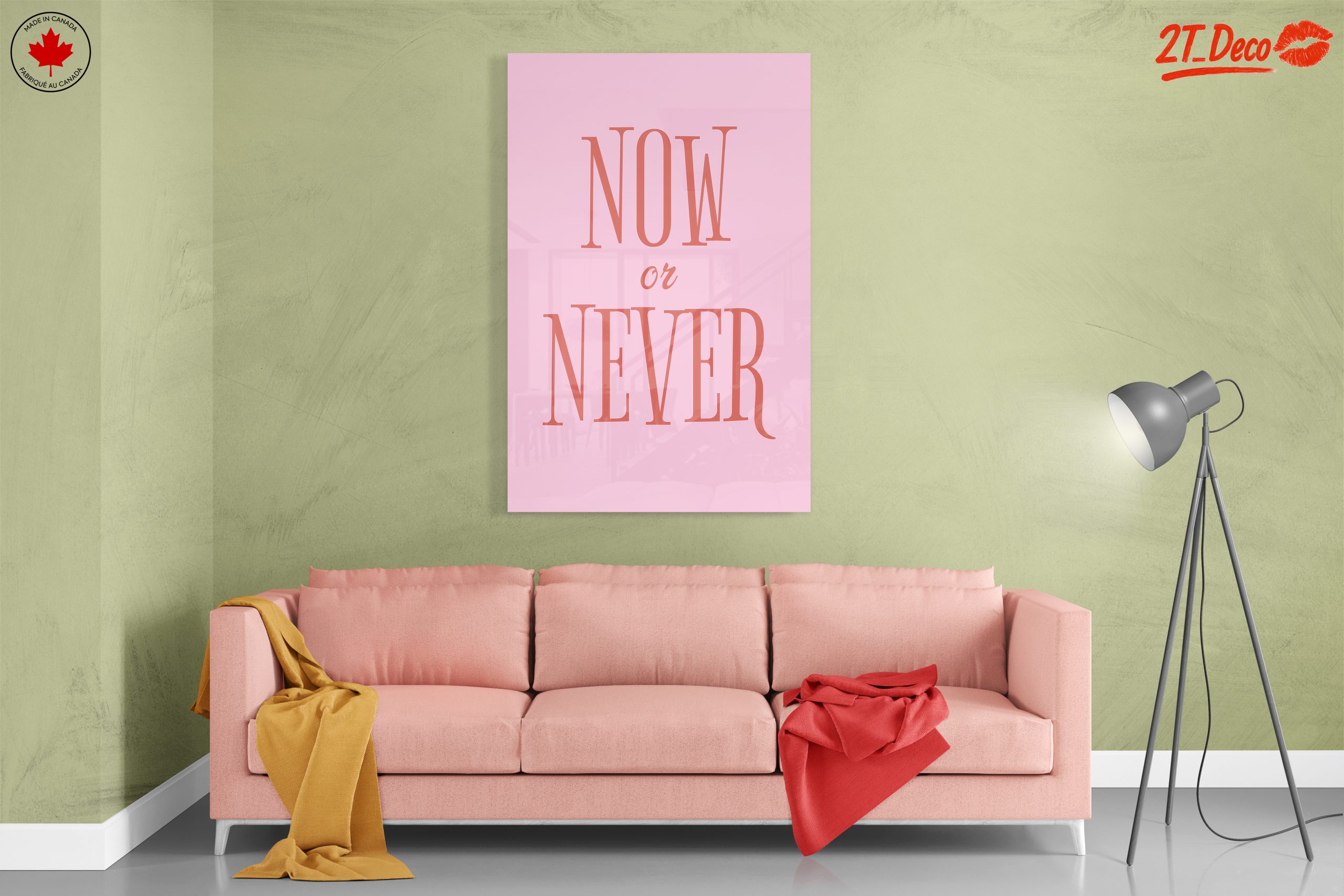 Now or Never Inspirational Quote Art - Image 7