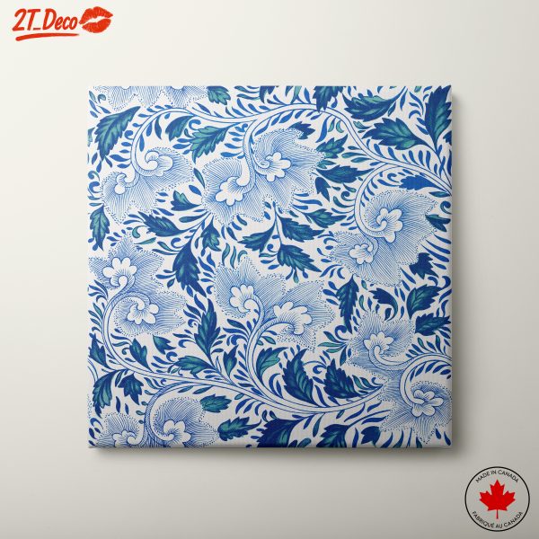 Elegant Blue Botanical Abstract Art