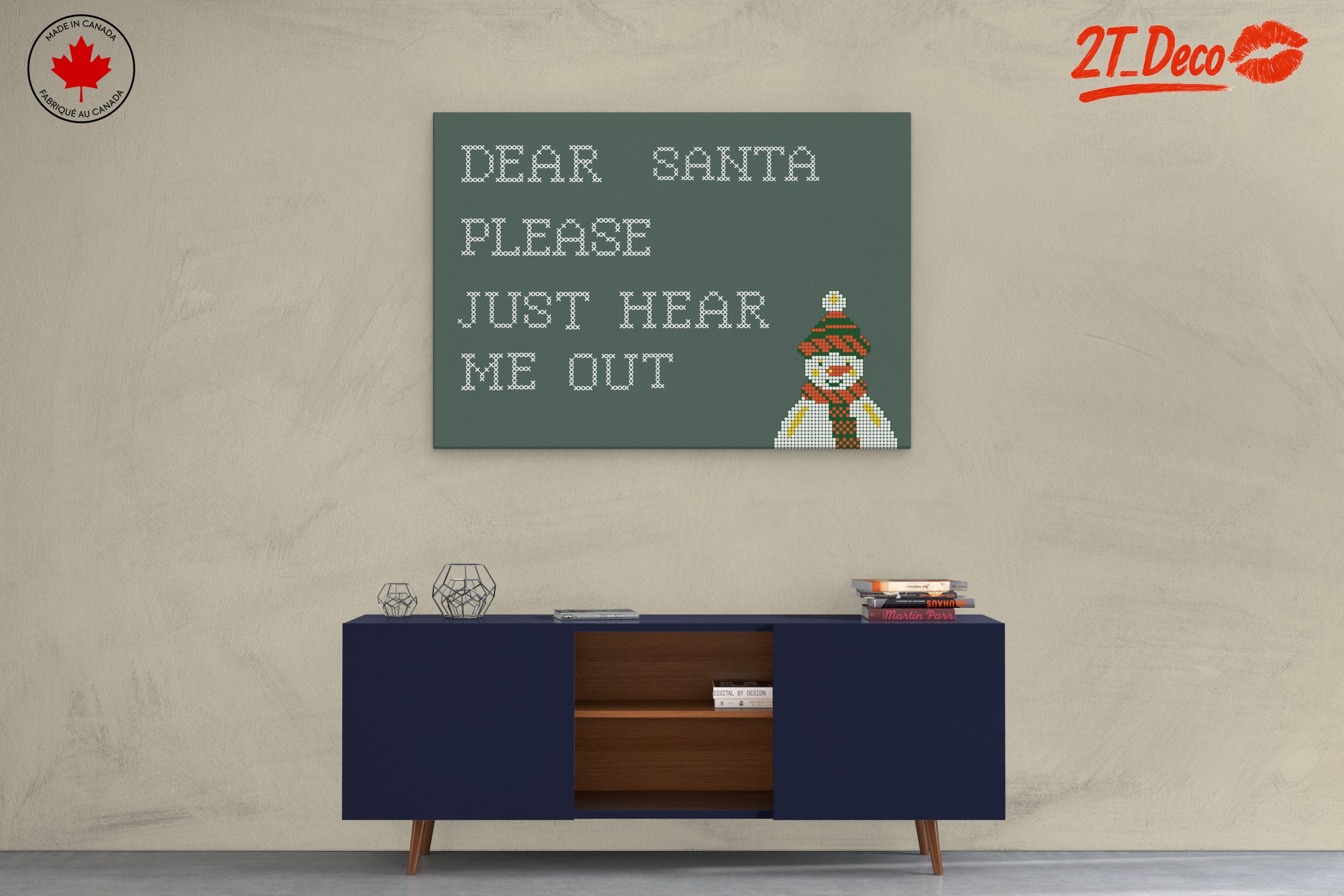 Dear Santa Christmas Wall Art - Image 3