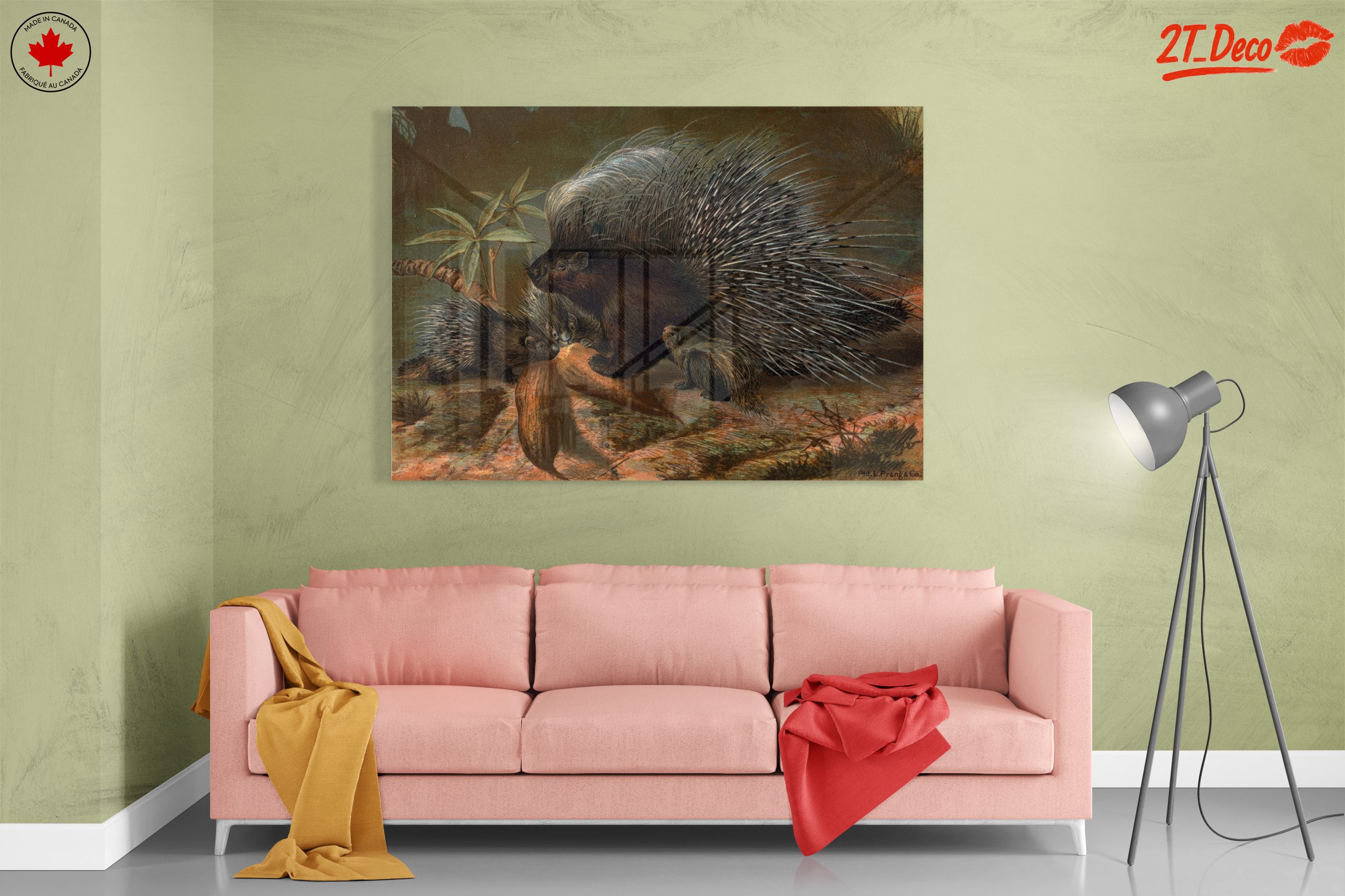 Porcupines in Natural Habitat Art - Image 7