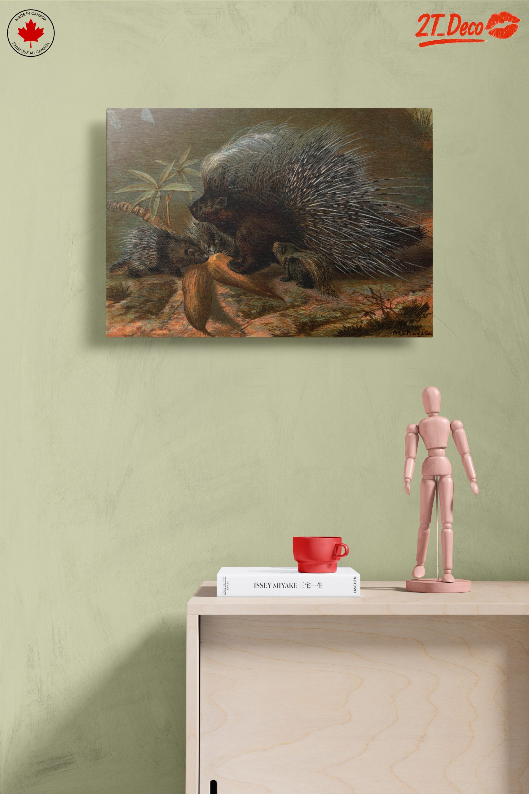Porcupines in Natural Habitat Art - Image 14