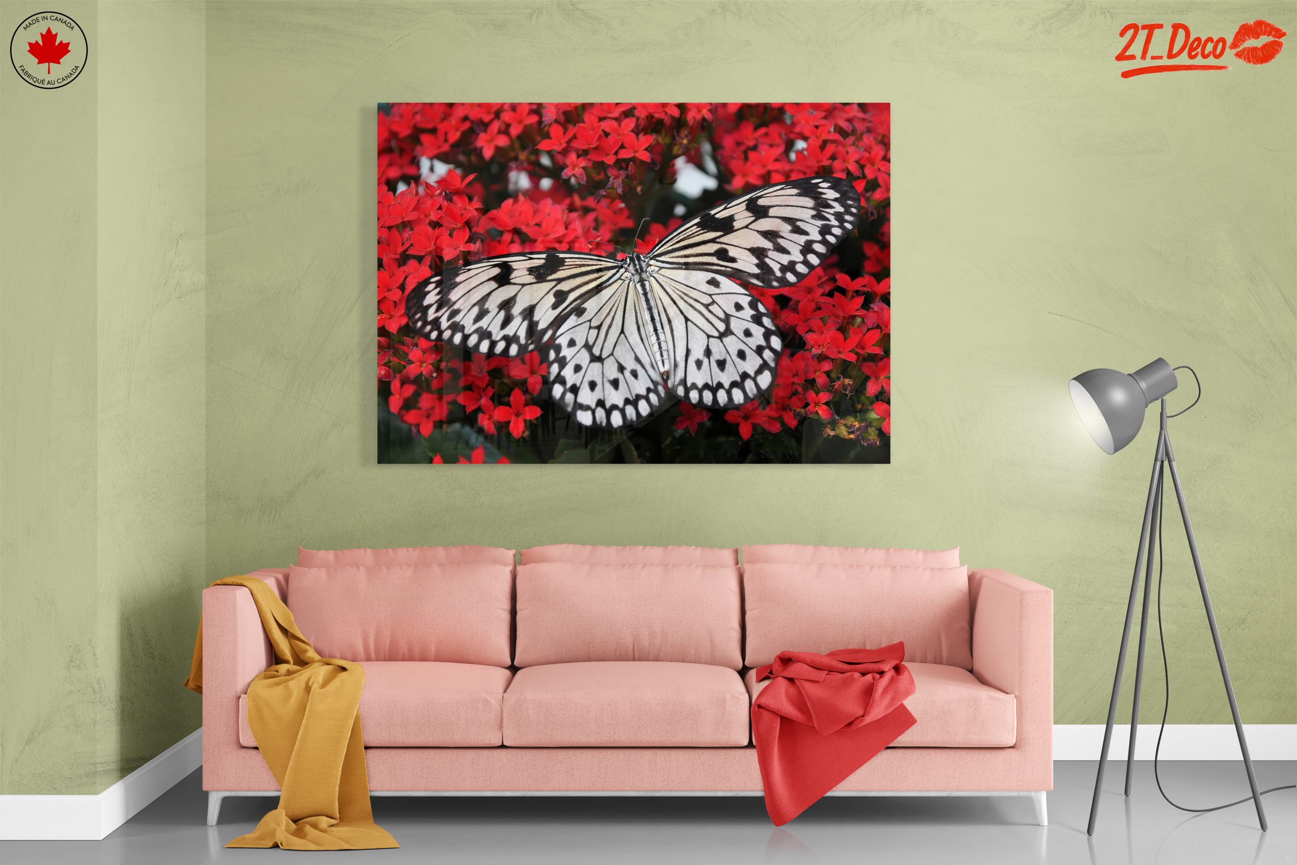 Stunning Butterfly on Vibrant Red Flowers - Image 7