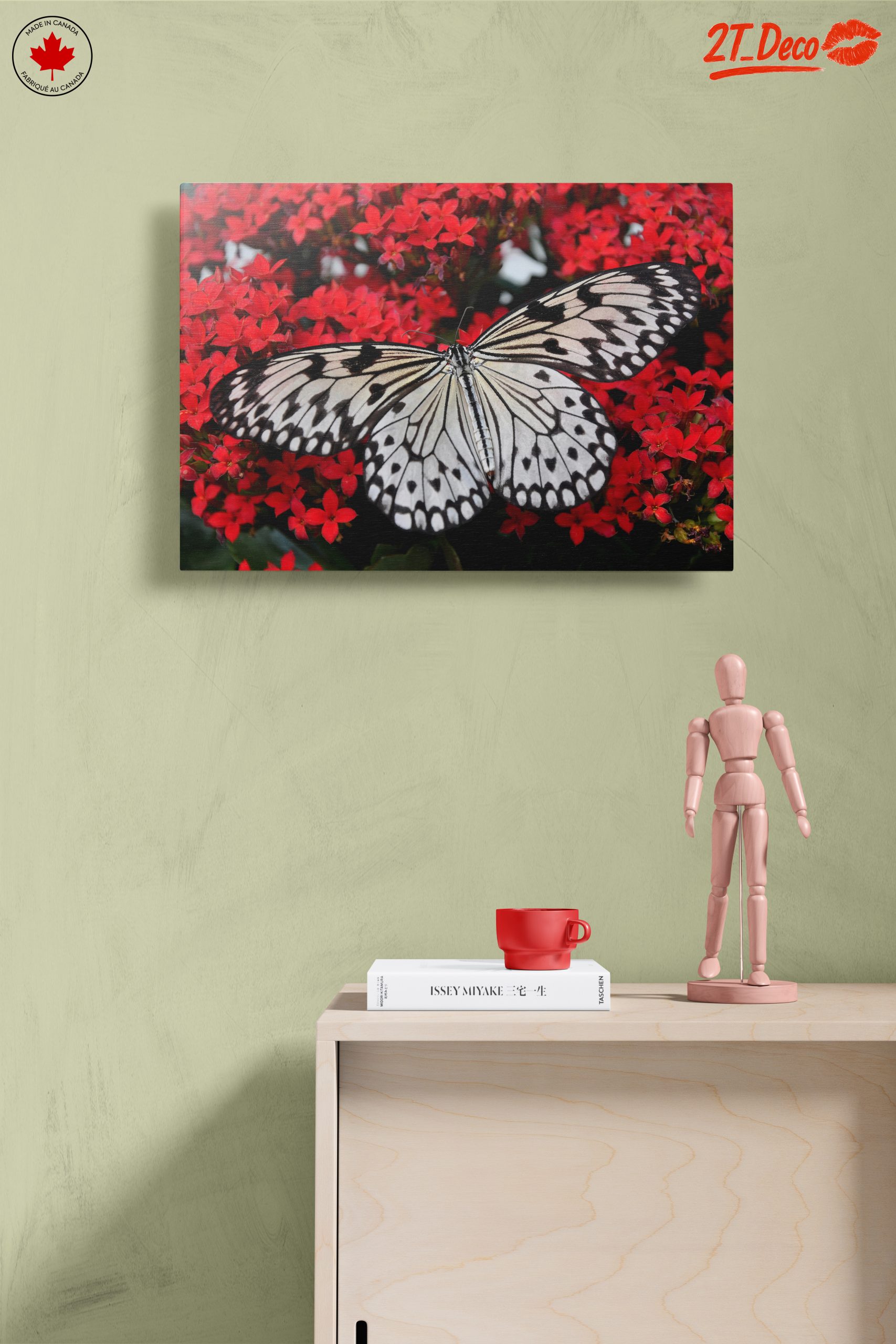 Stunning Butterfly on Vibrant Red Flowers - Image 14