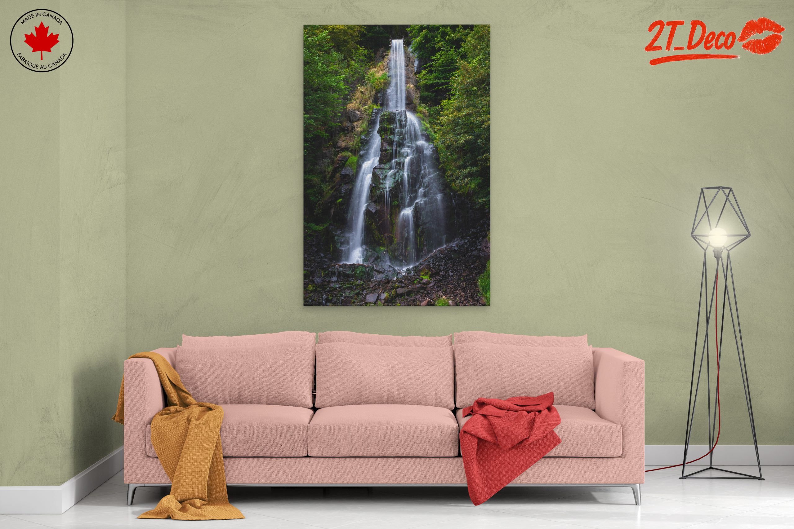 Stunning Waterfall Surrounded by Lush Forest - Image 2