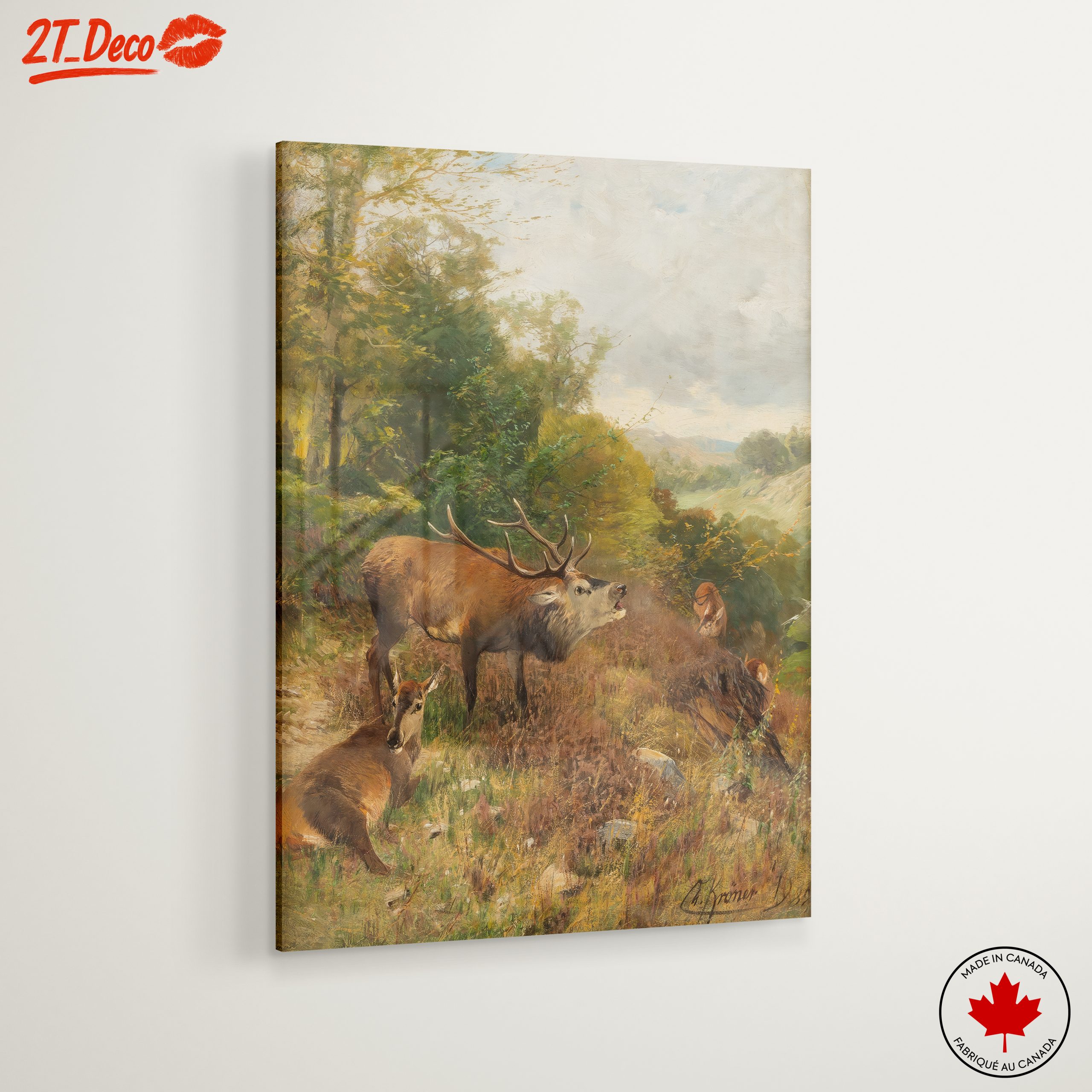 Deer In A Lush Forest Landscape - Image 6