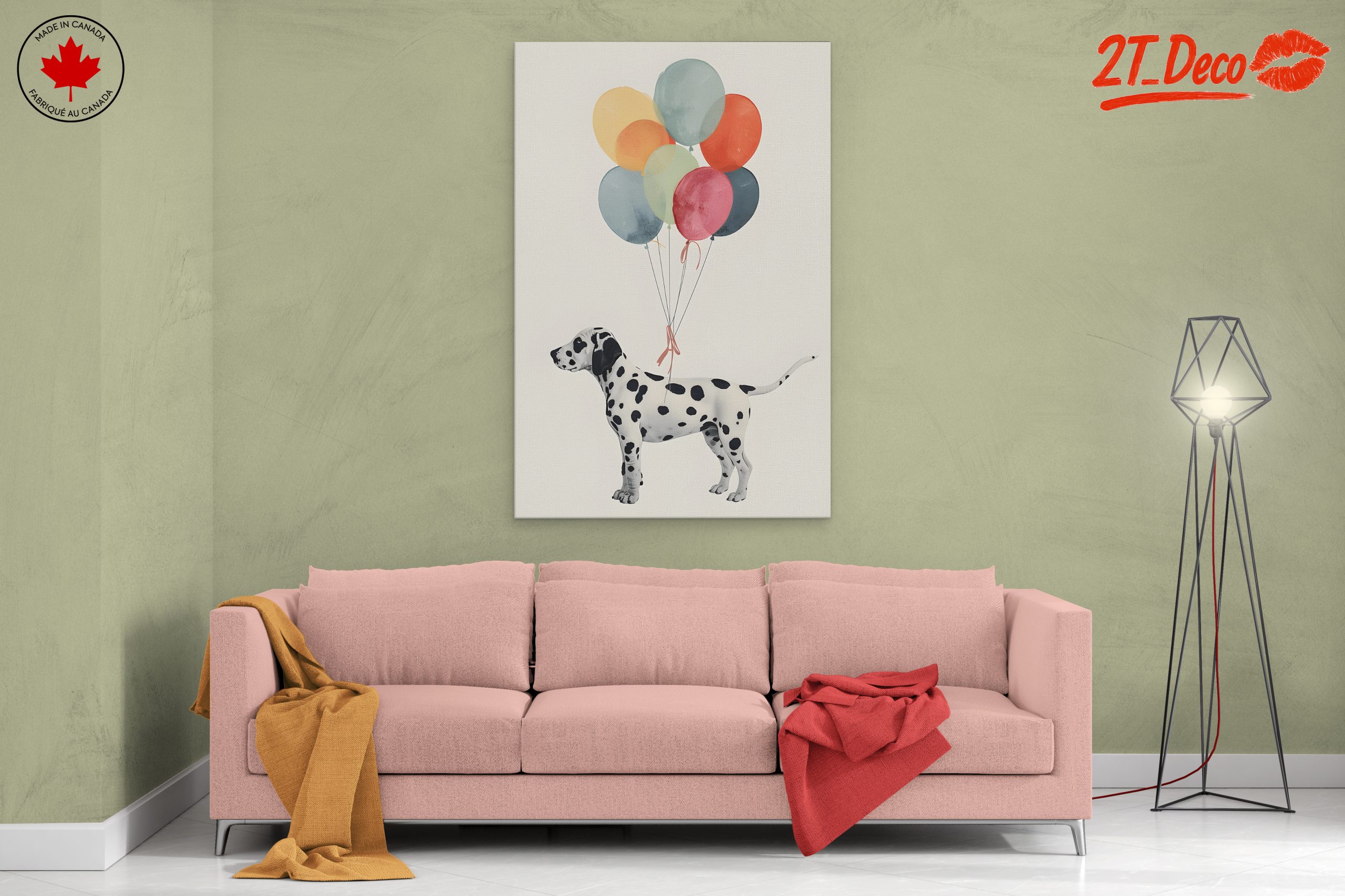 Dalmatian Dog with Colorful Balloons - Image 2