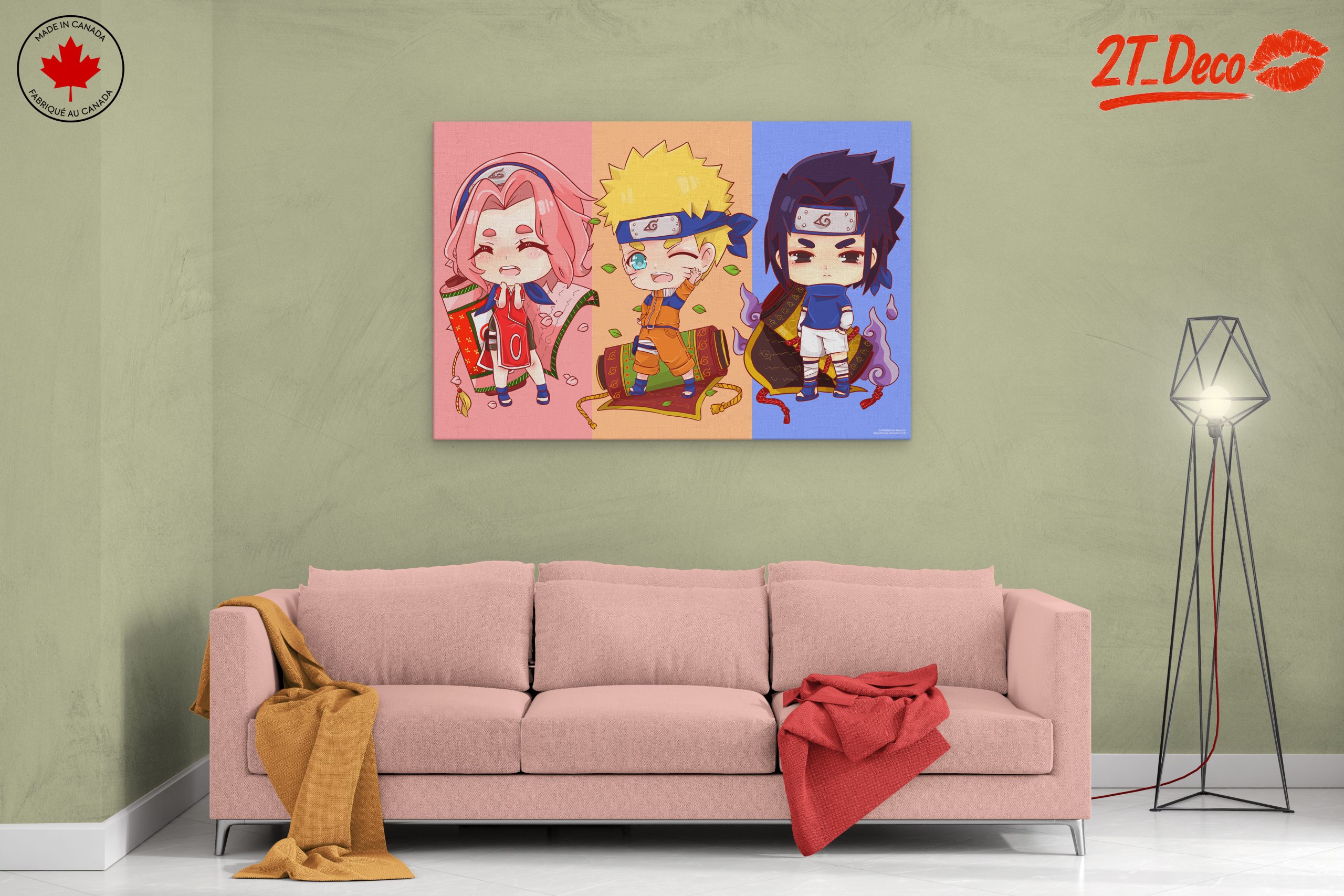 Chibi Naruto Characters in Colorful Background - Image 2