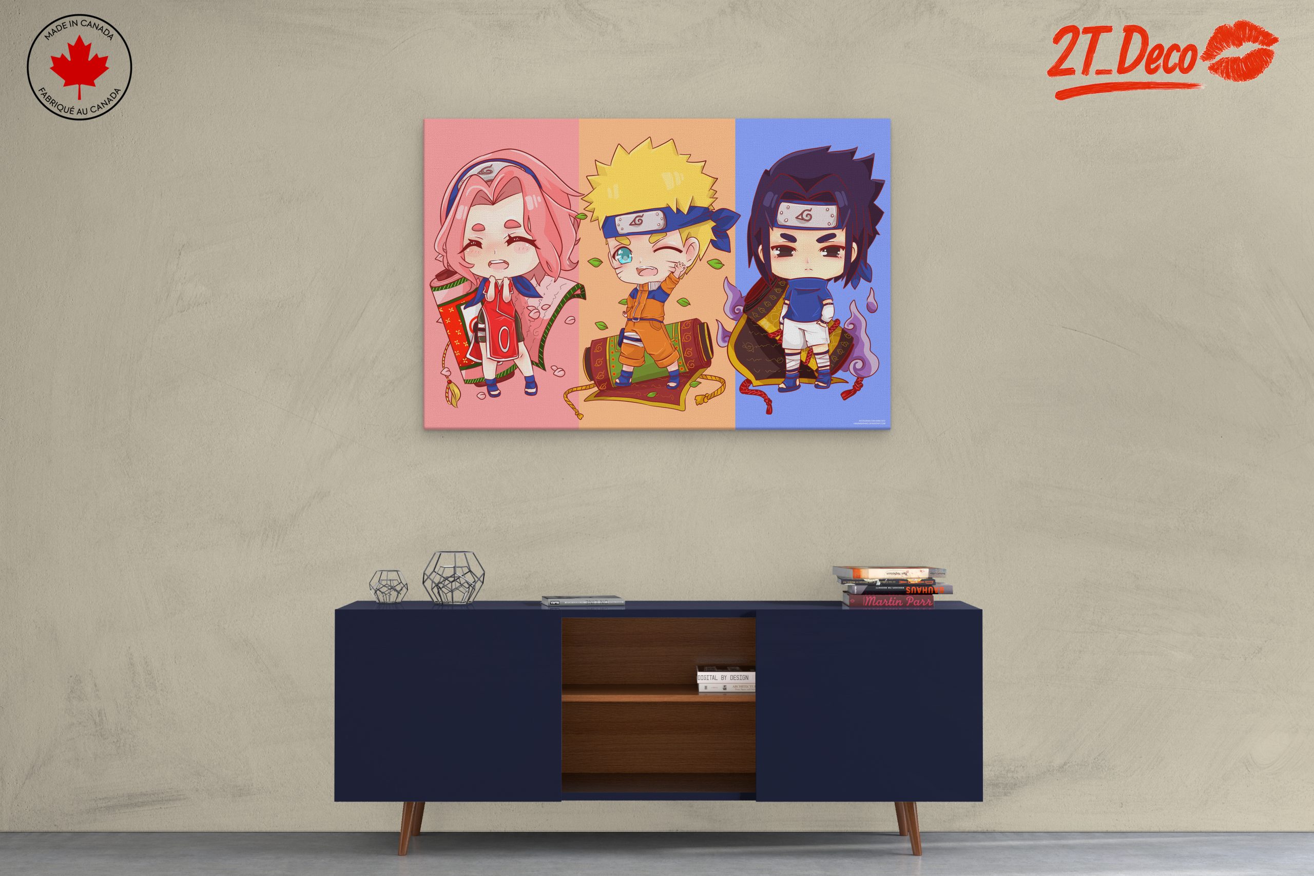 Chibi Naruto Characters in Colorful Background - Image 3