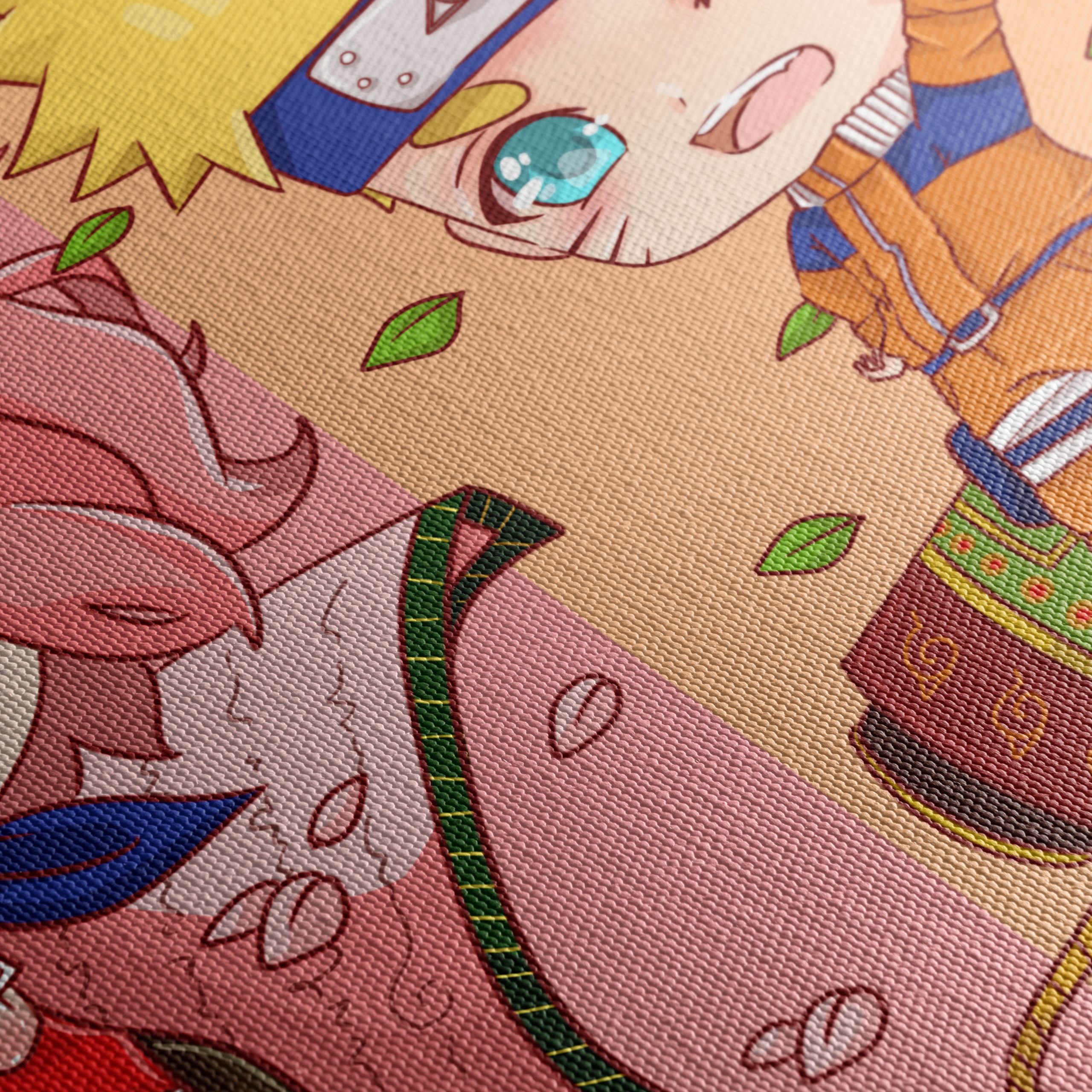 Chibi Naruto Characters in Colorful Background - Image 5