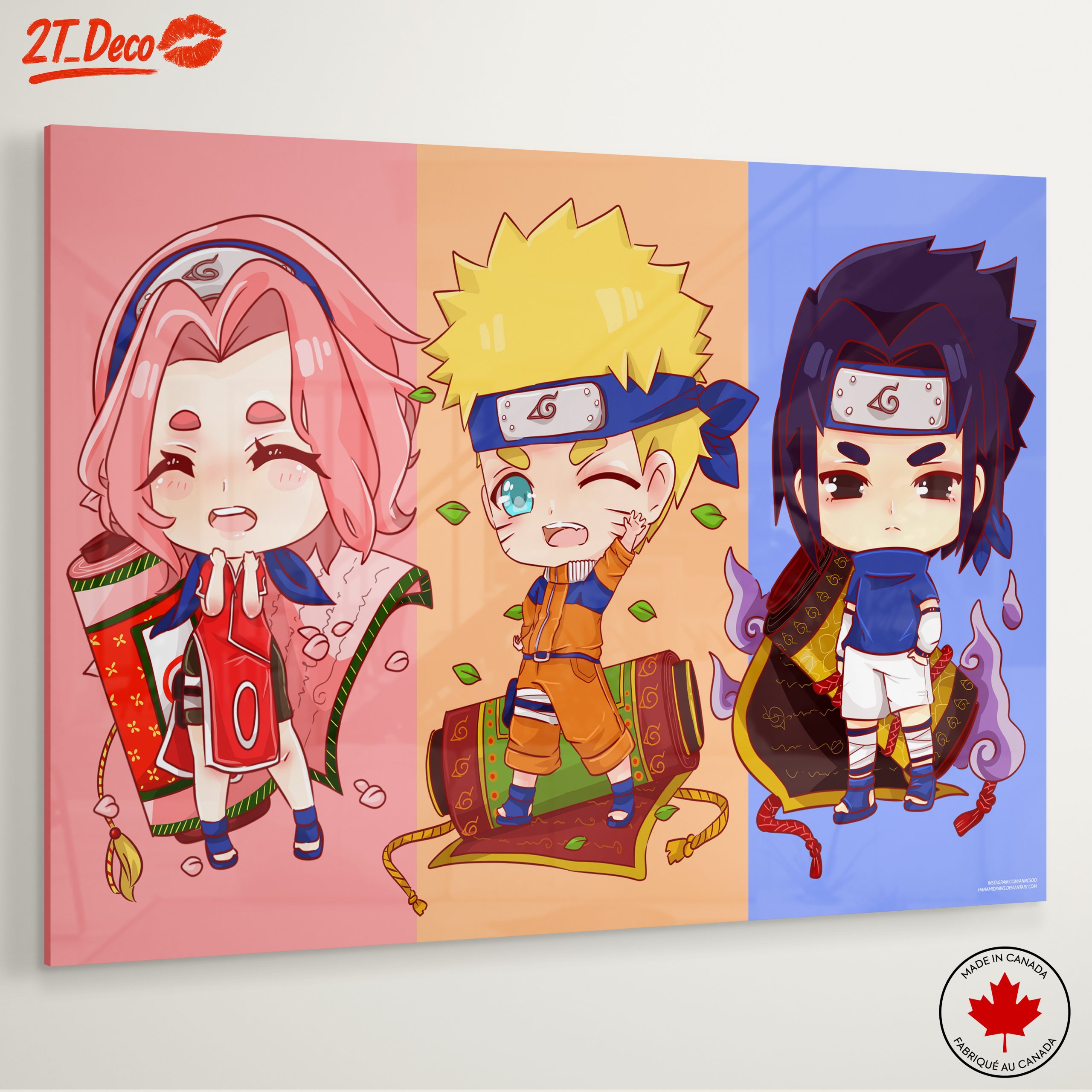 Chibi Naruto Characters in Colorful Background - Image 6