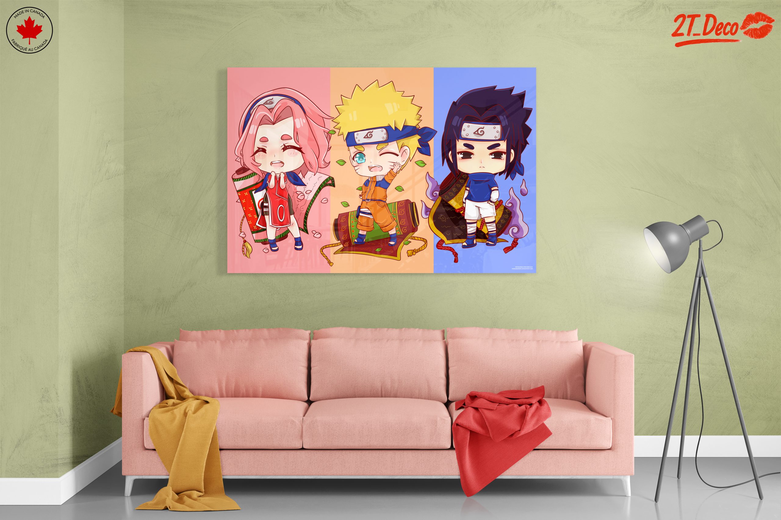 Chibi Naruto Characters in Colorful Background - Image 7
