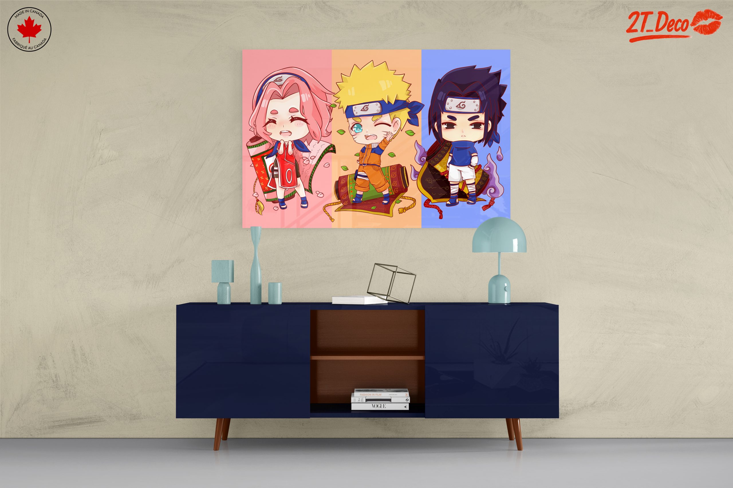 Chibi Naruto Characters in Colorful Background - Image 8