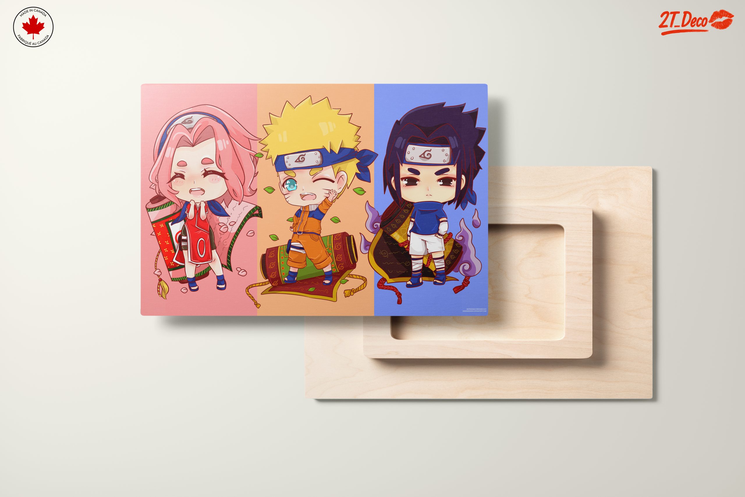 Chibi Naruto Characters in Colorful Background - Image 11