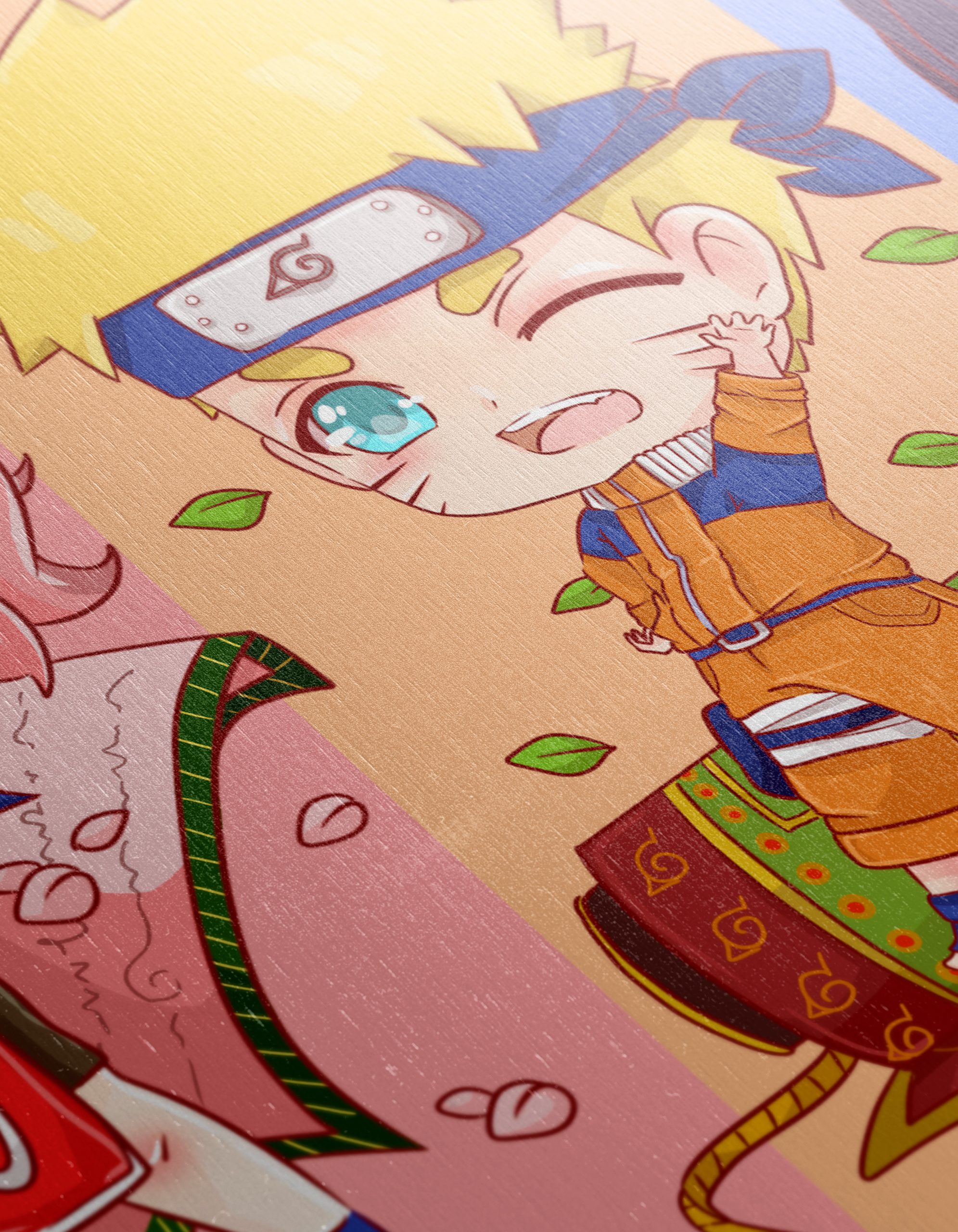 Chibi Naruto Characters in Colorful Background - Image 12
