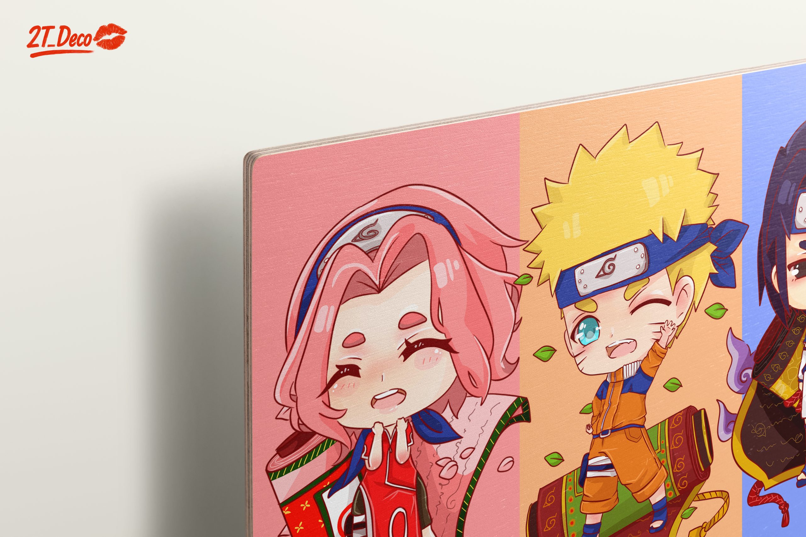 Chibi Naruto Characters in Colorful Background - Image 15