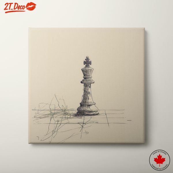 Stylized Chess King Artwork