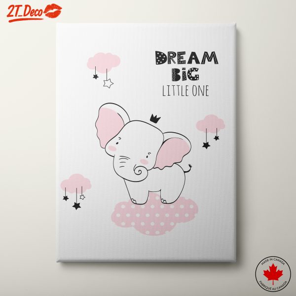 Cute Elephant Art for Kids Room