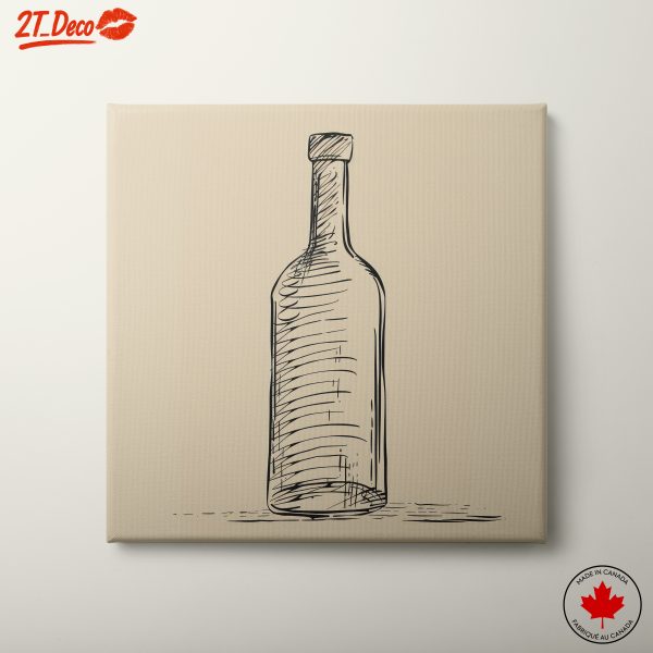 Stylized Bottle Line Art