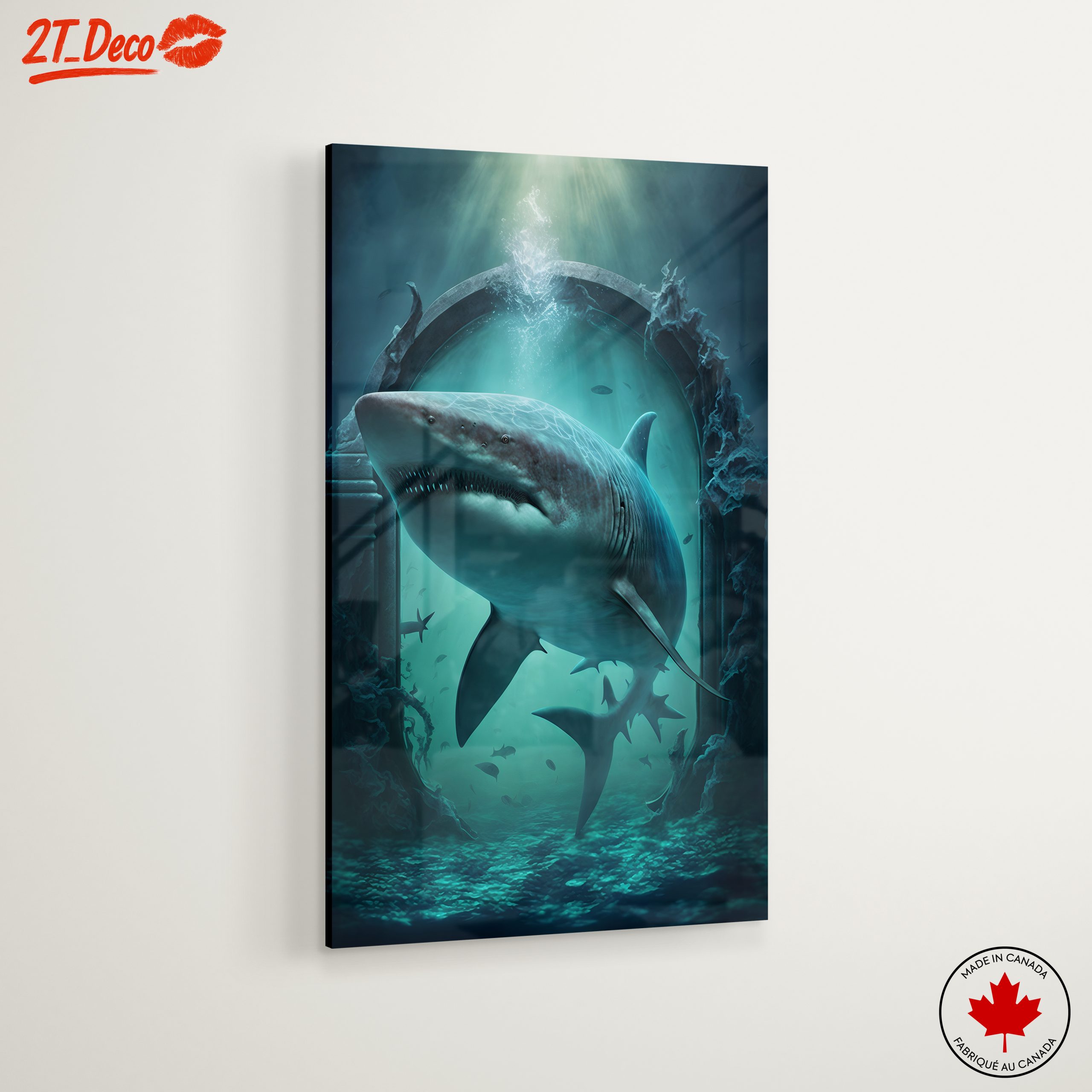 Majestic Shark Swimming Through Ancient Portal - Image 6