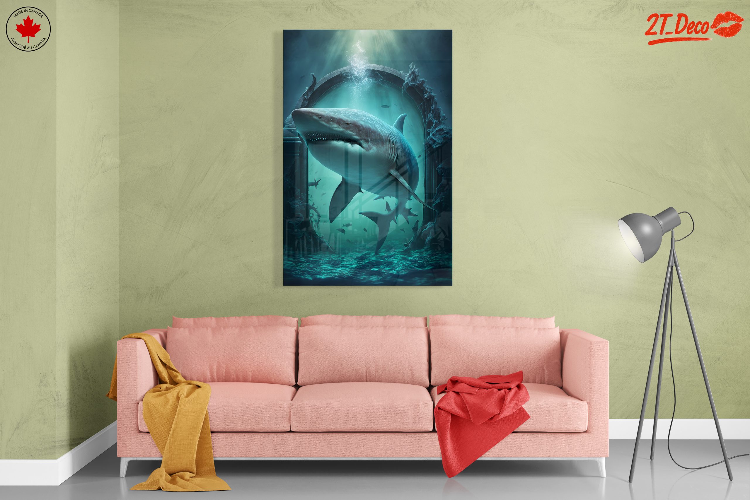 Majestic Shark Swimming Through Ancient Portal - Image 7