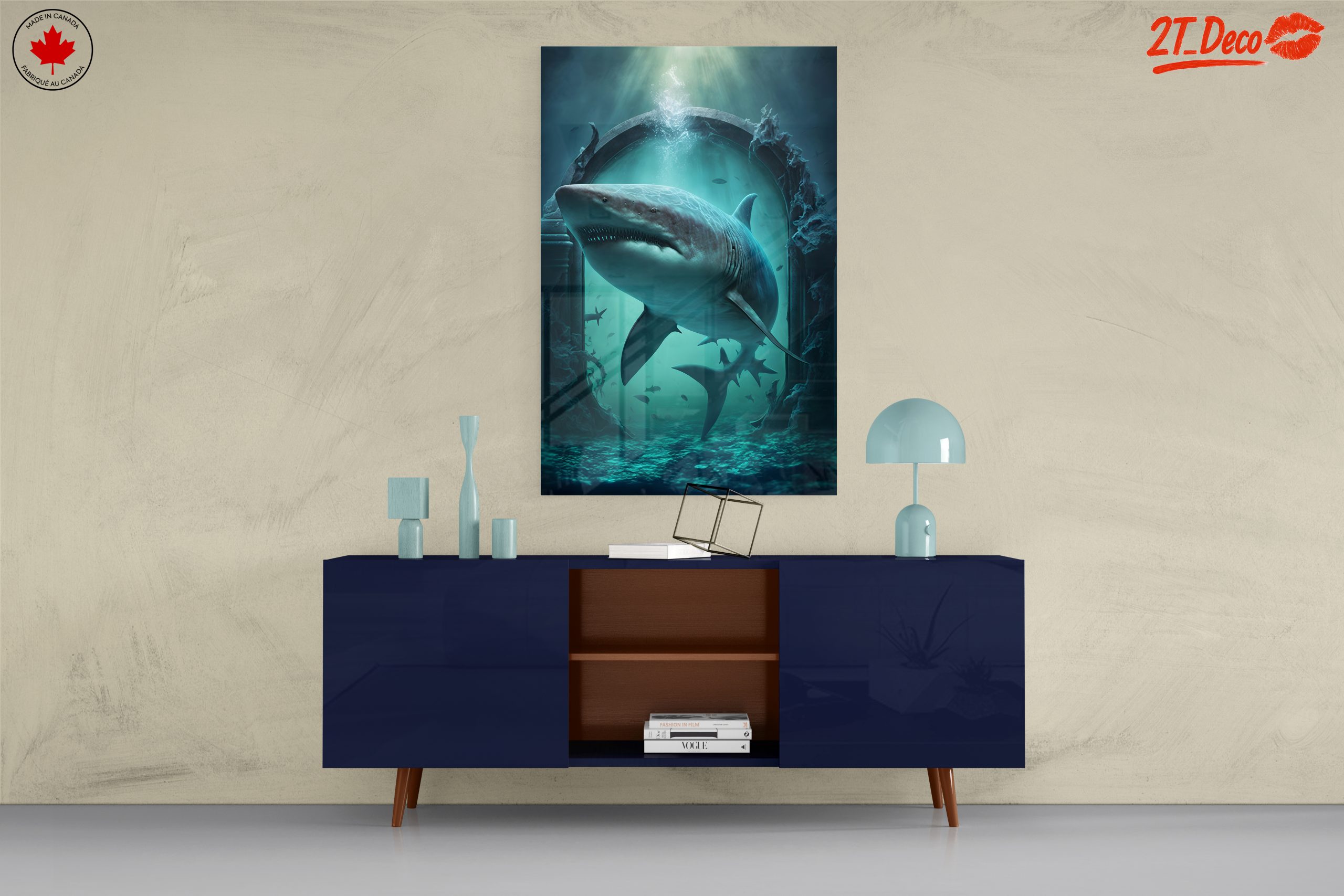 Majestic Shark Swimming Through Ancient Portal - Image 8