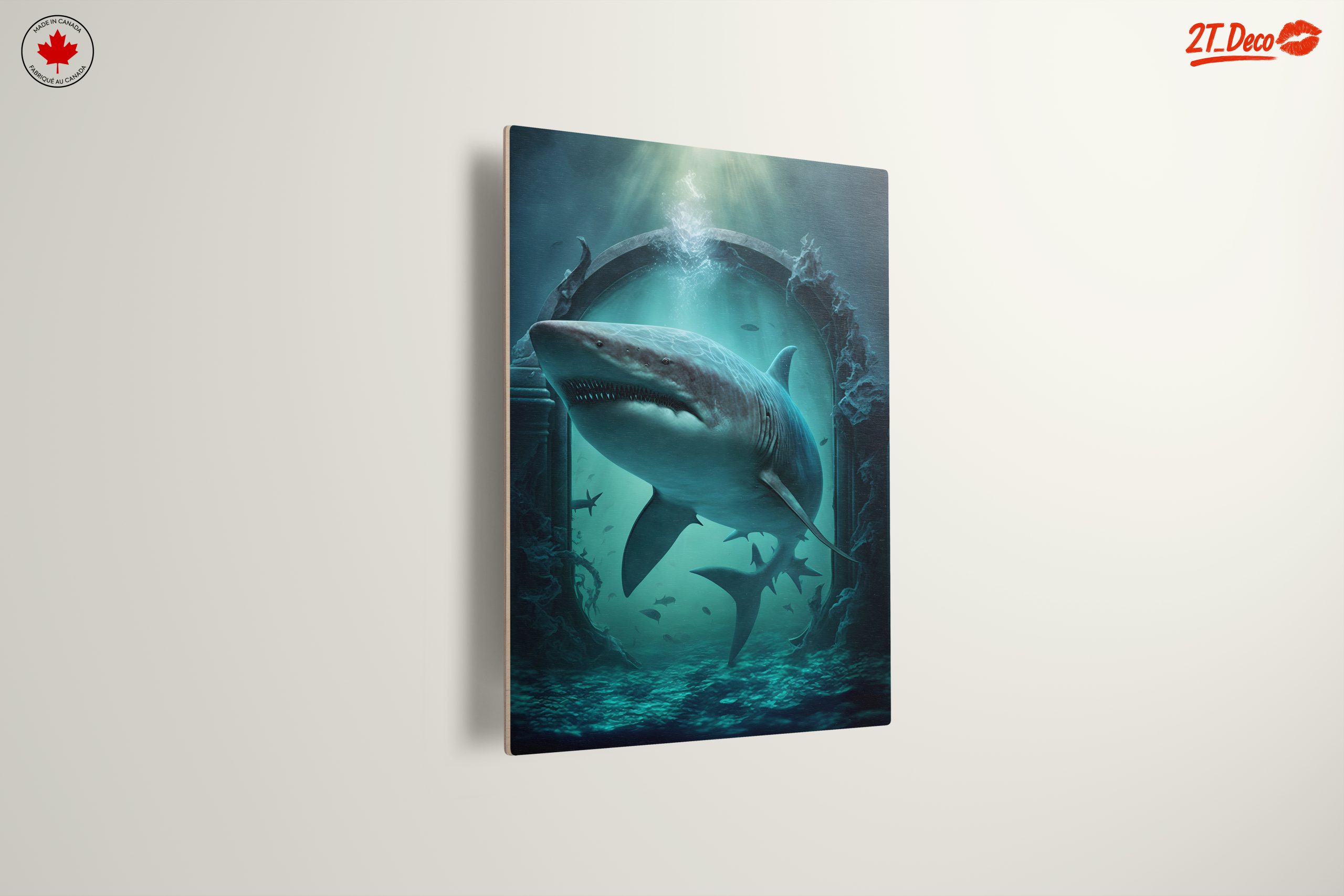 Majestic Shark Swimming Through Ancient Portal - Image 13