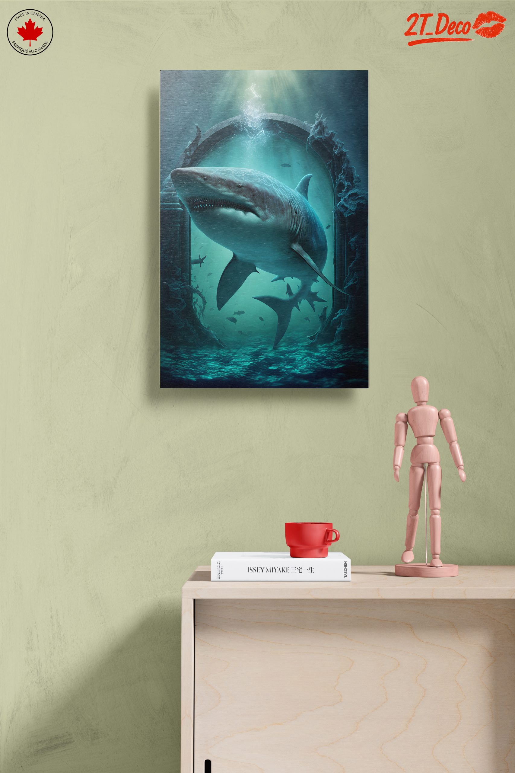 Majestic Shark Swimming Through Ancient Portal - Image 14