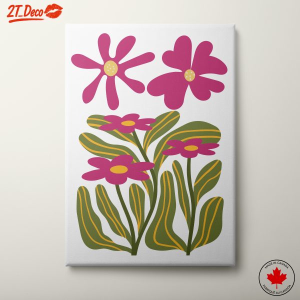 Stylized Floral Art in Vibrant Colors